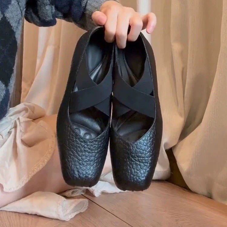 Damen Mokassins mit elastischen Überkreuz-Riemen und formschönem Design Heidi Mode - Image 6