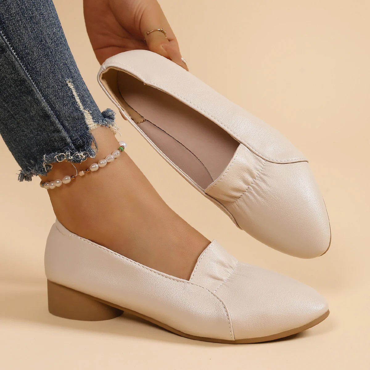 Damen Mokassins mit elegantem Knöchelriemen und weich gepolsterter Innensohle Heidi Mode - Image 4