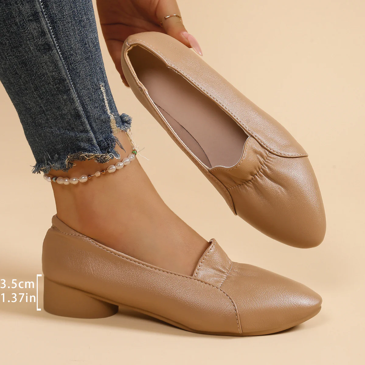 Damen Mokassins mit elegantem Knöchelriemen und weich gepolsterter Innensohle Heidi Mode - Image 7
