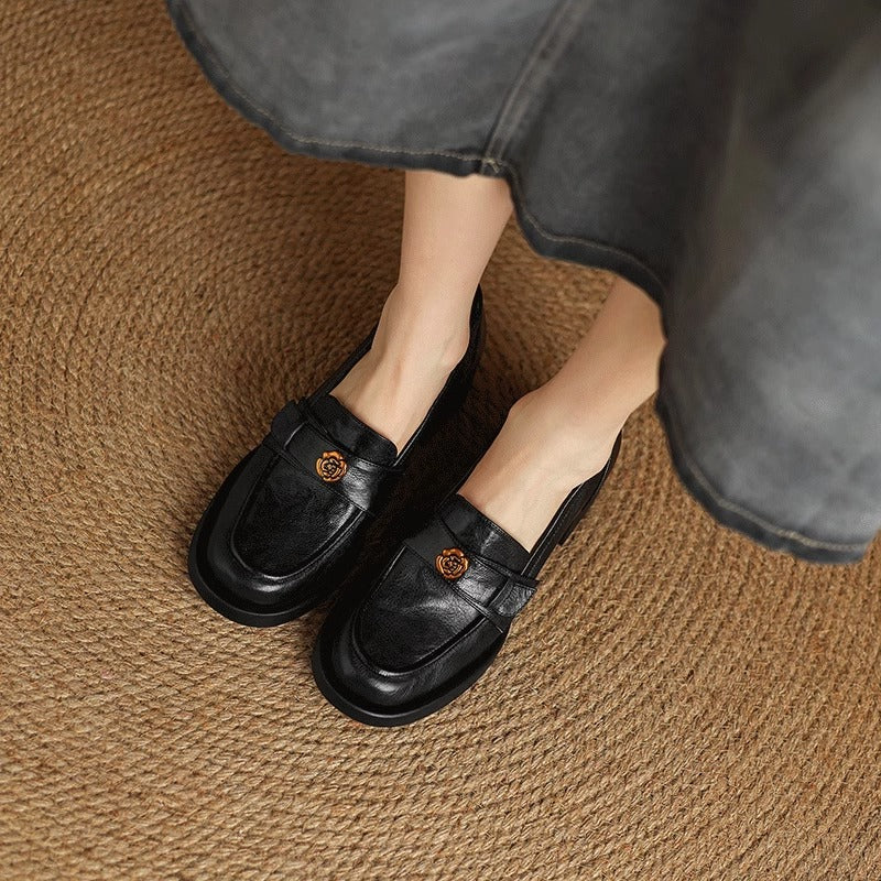 Damen Mokassins mit elegantem Riemen und hochwertigem Lederobermaterial Heidi Mode - Image 3