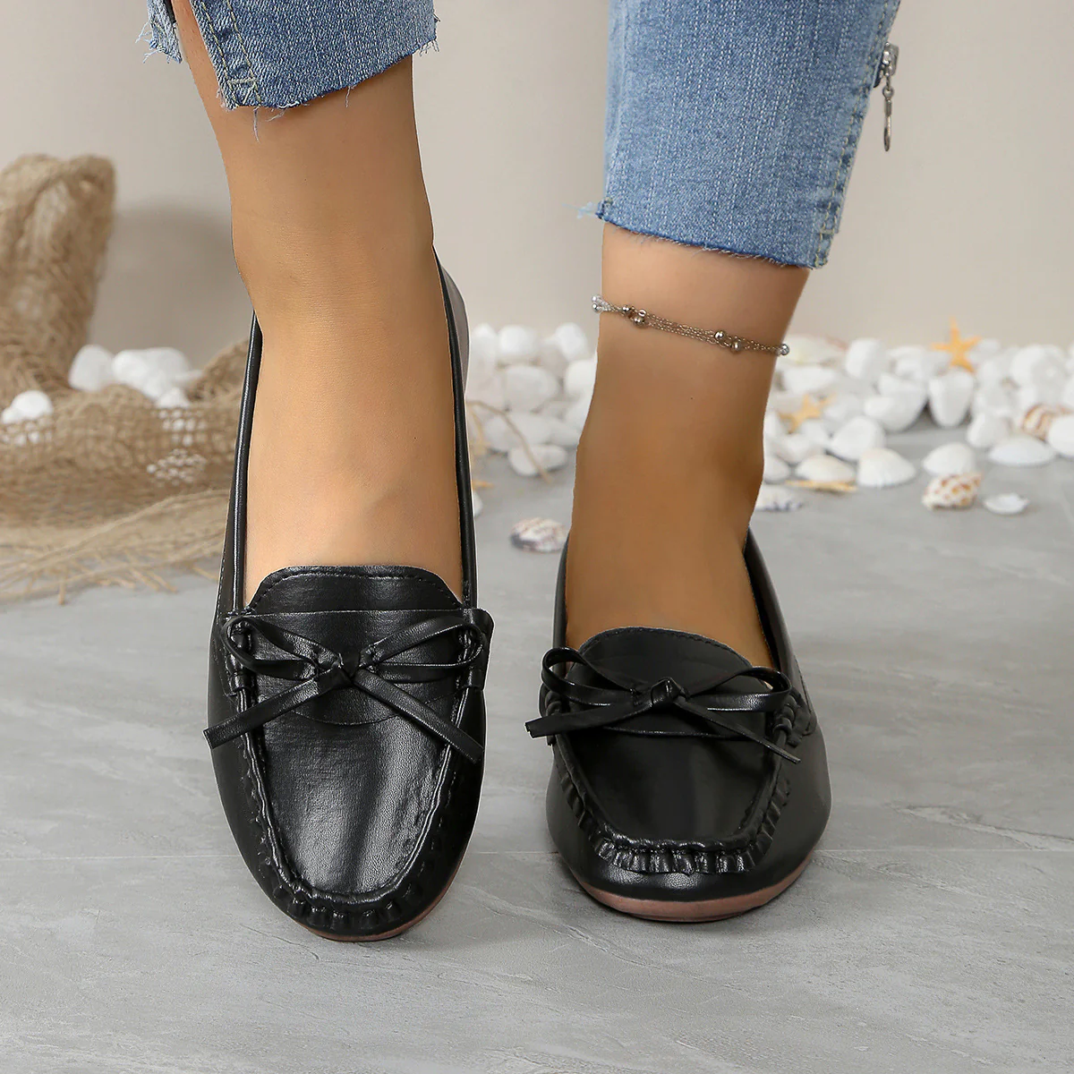 Damen Mokassins mit elegantem Schleifen-Detail und bequemer Sohle Heidi Mode - Image 9
