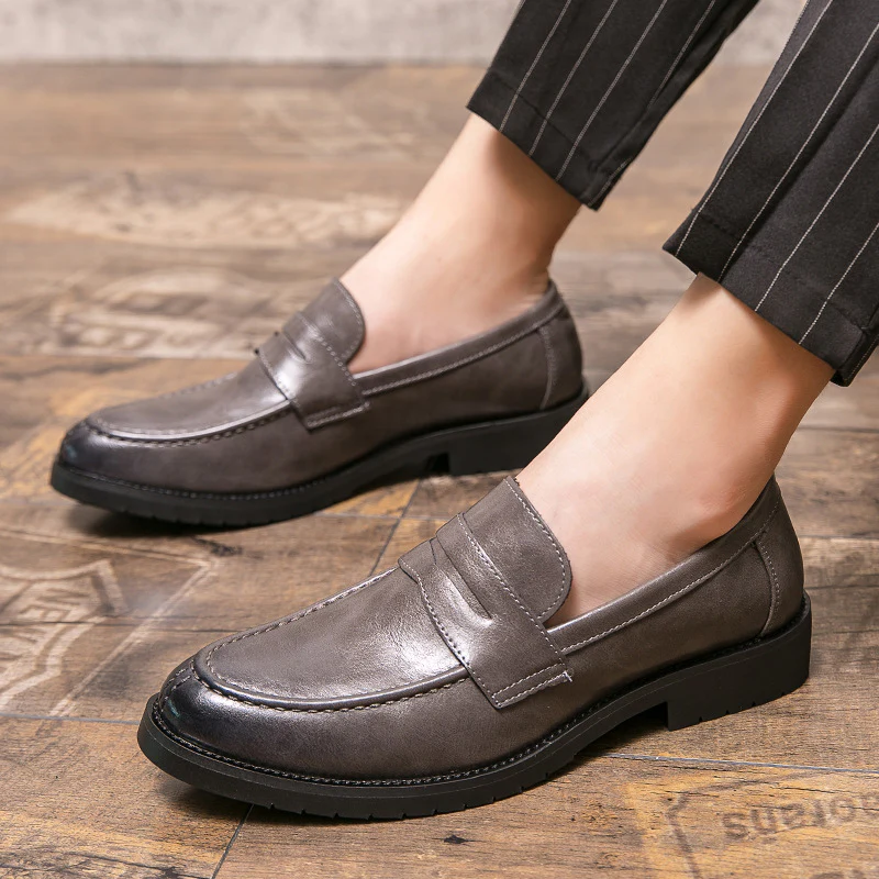Damen Mokassins mit eleganter Lederoberfläche und rutschfester Sohle Heidi Mode