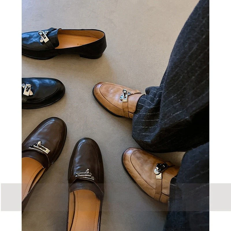 Damen Mokassins mit eleganter Schnallenverzierung Heidi Mode