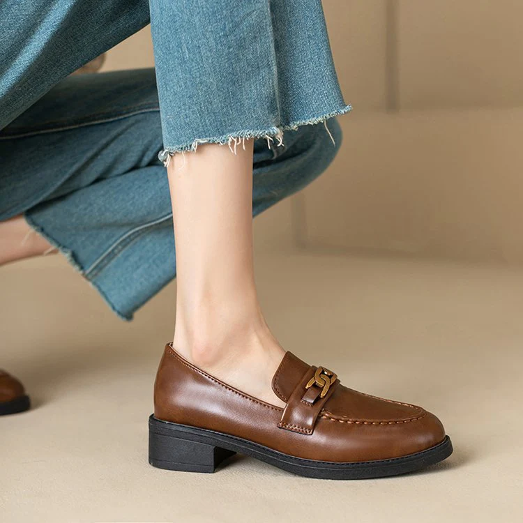 Damen Mokassins mit modischem Schnallen-Detail und komfortabler Sohle Heidi Mode - Image 6