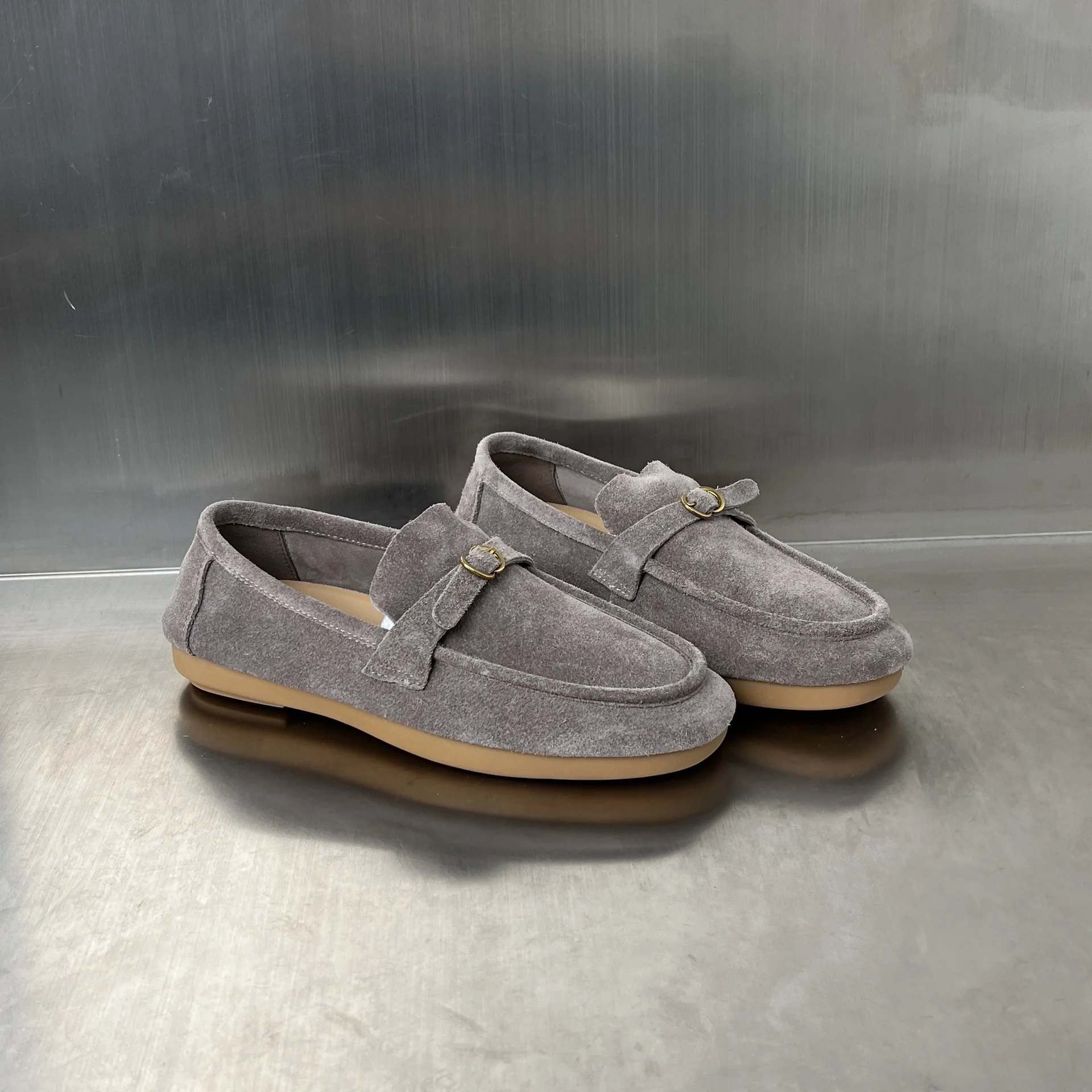 Damen Mokassins mit modischer Schnallenverzierung und bequemer Sohle Heidi Mode - Image 4