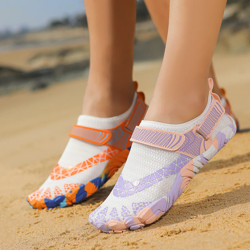 Damen Multifunktionale Aqua-Badeschuhe mit rutschfester Sohle und elastischem Klettverschluss Heidi Mode - Image 2