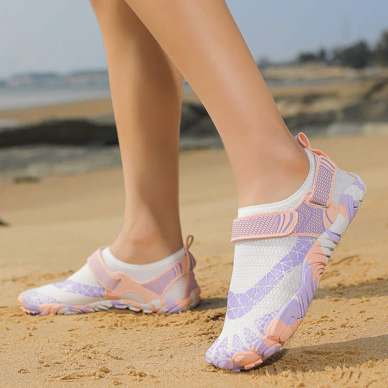 Damen Multifunktionale Aqua-Badeschuhe mit rutschfester Sohle und elastischem Klettverschluss Heidi Mode - Image 4