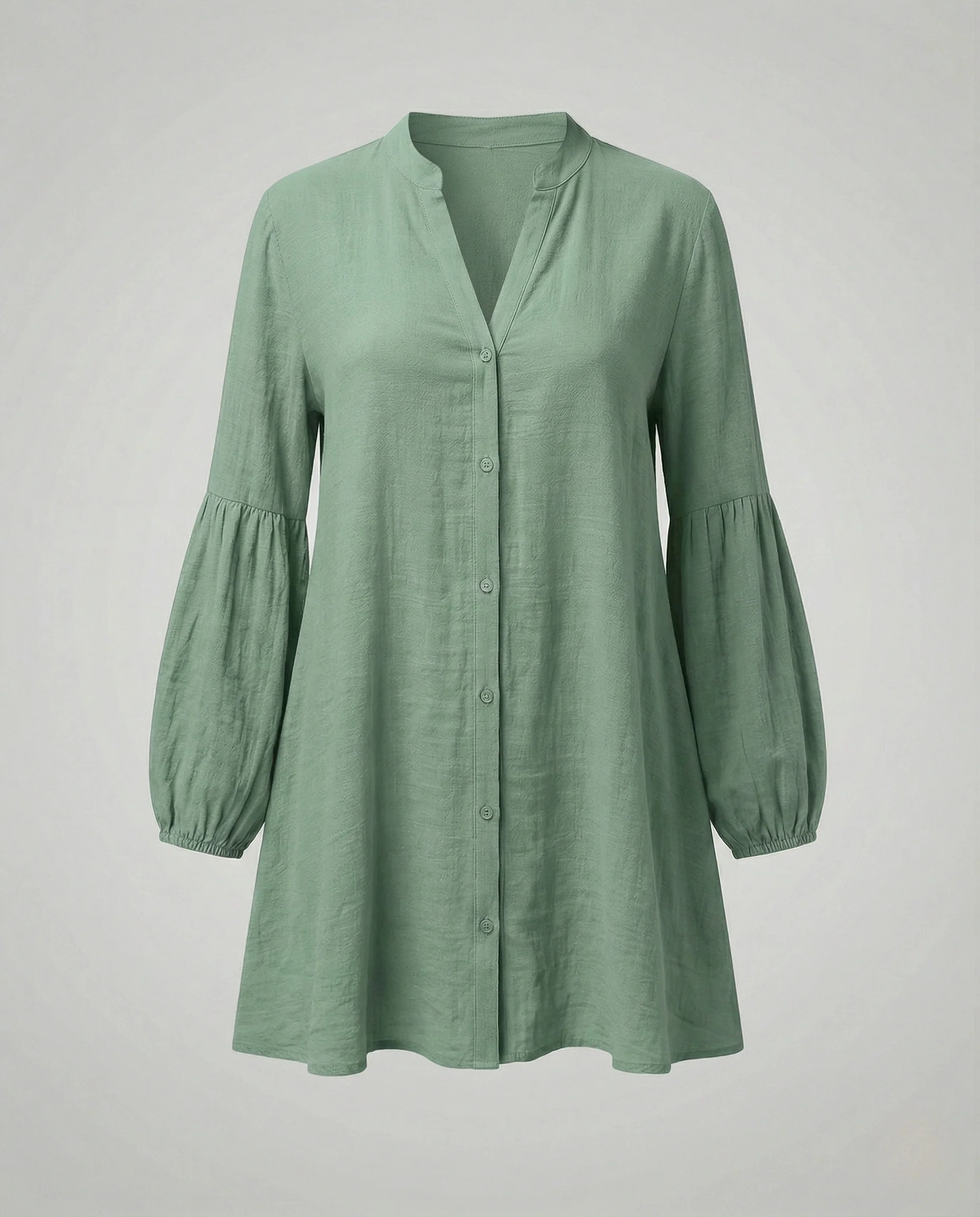 Freizeitkleid Damen Hemdblusenkleid A-Linie - Image 6