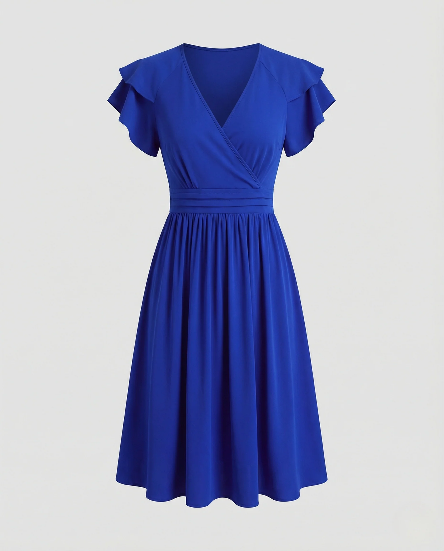 Damen Midikleid A-Linie mit Flügelärmeln - Image 5