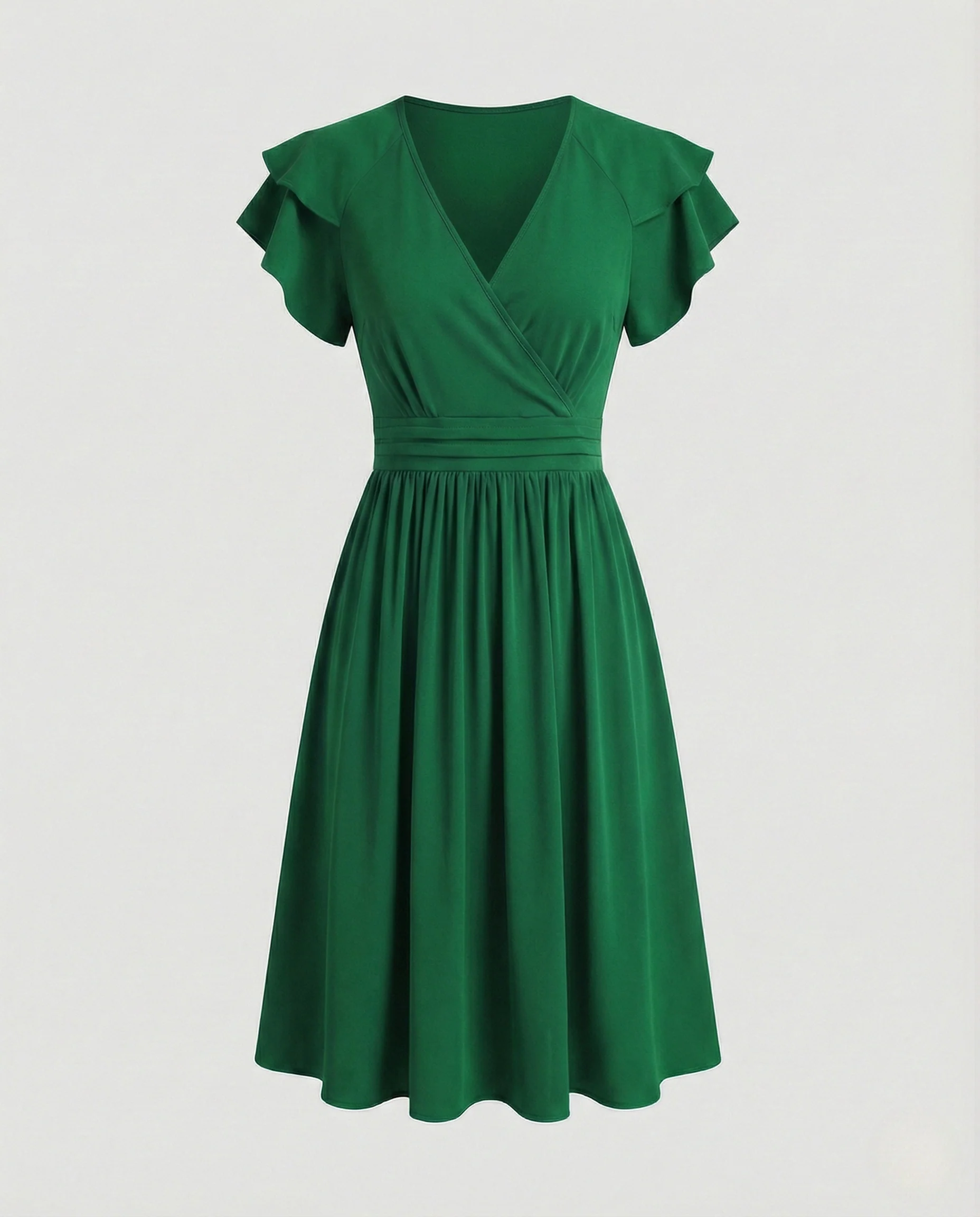 Damen Midikleid A-Linie mit Flügelärmeln - Image 6