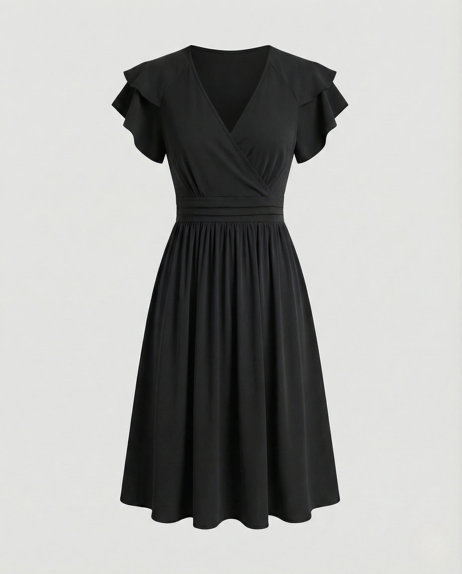Damen Midikleid A-Linie mit Flügelärmeln - Image 7