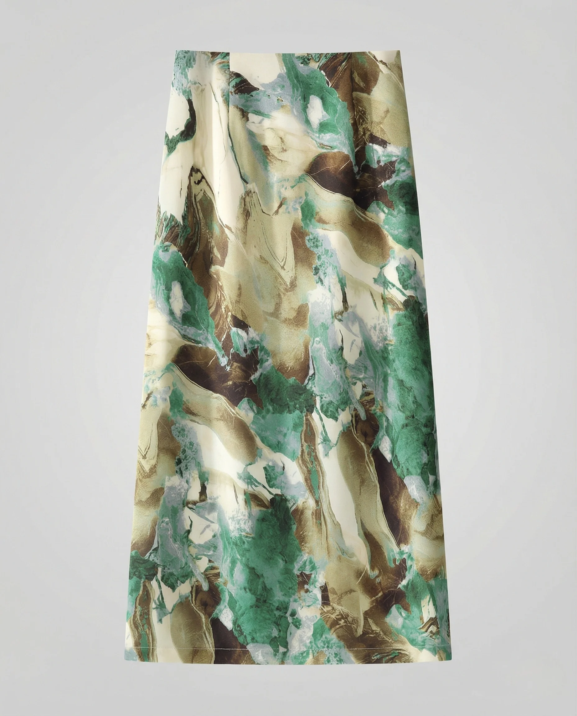 Midirock Damen Satin A-Linie - Image 5