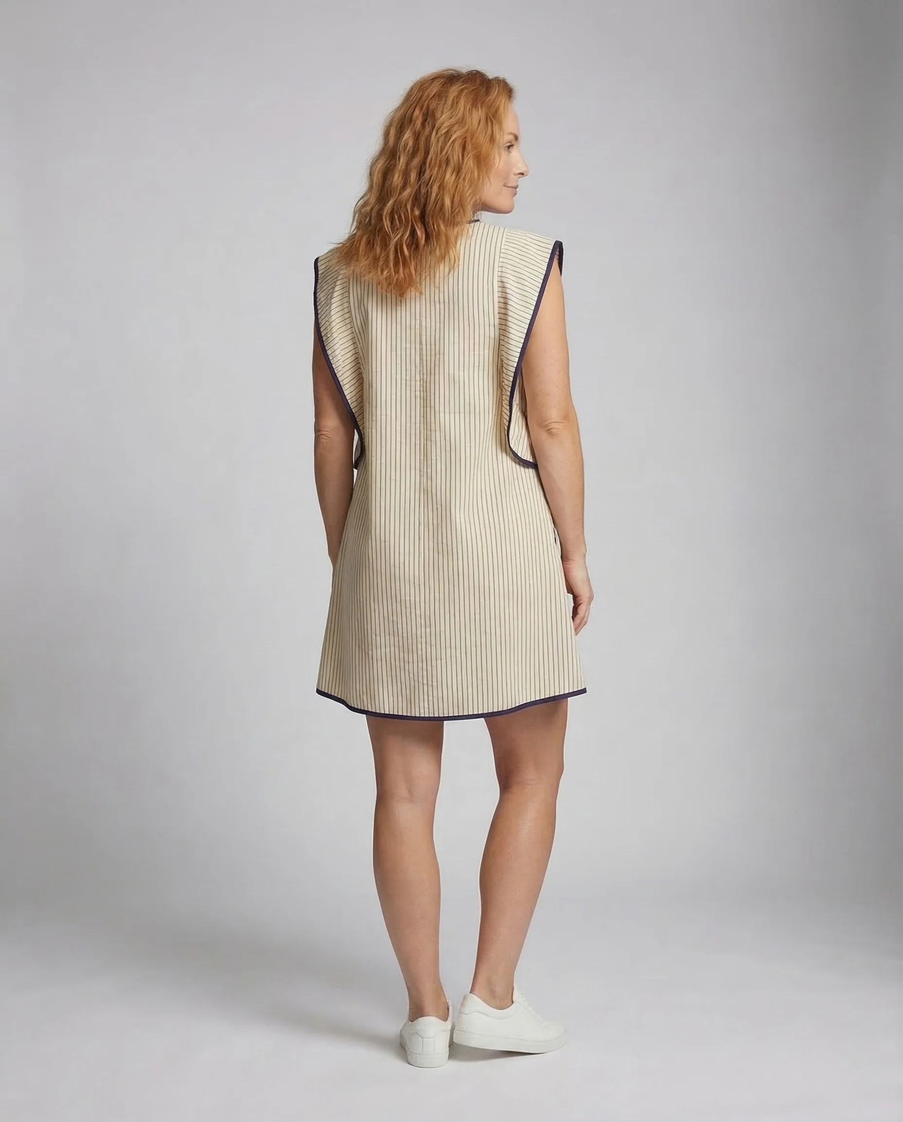 Damen A Linie Minikleid Matrosenkragen - Image 4