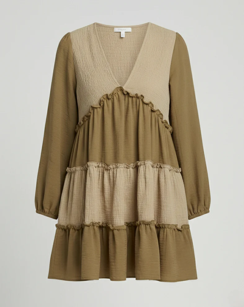 Freizeitkleid Damen A-Linien Minikleid - Image 5