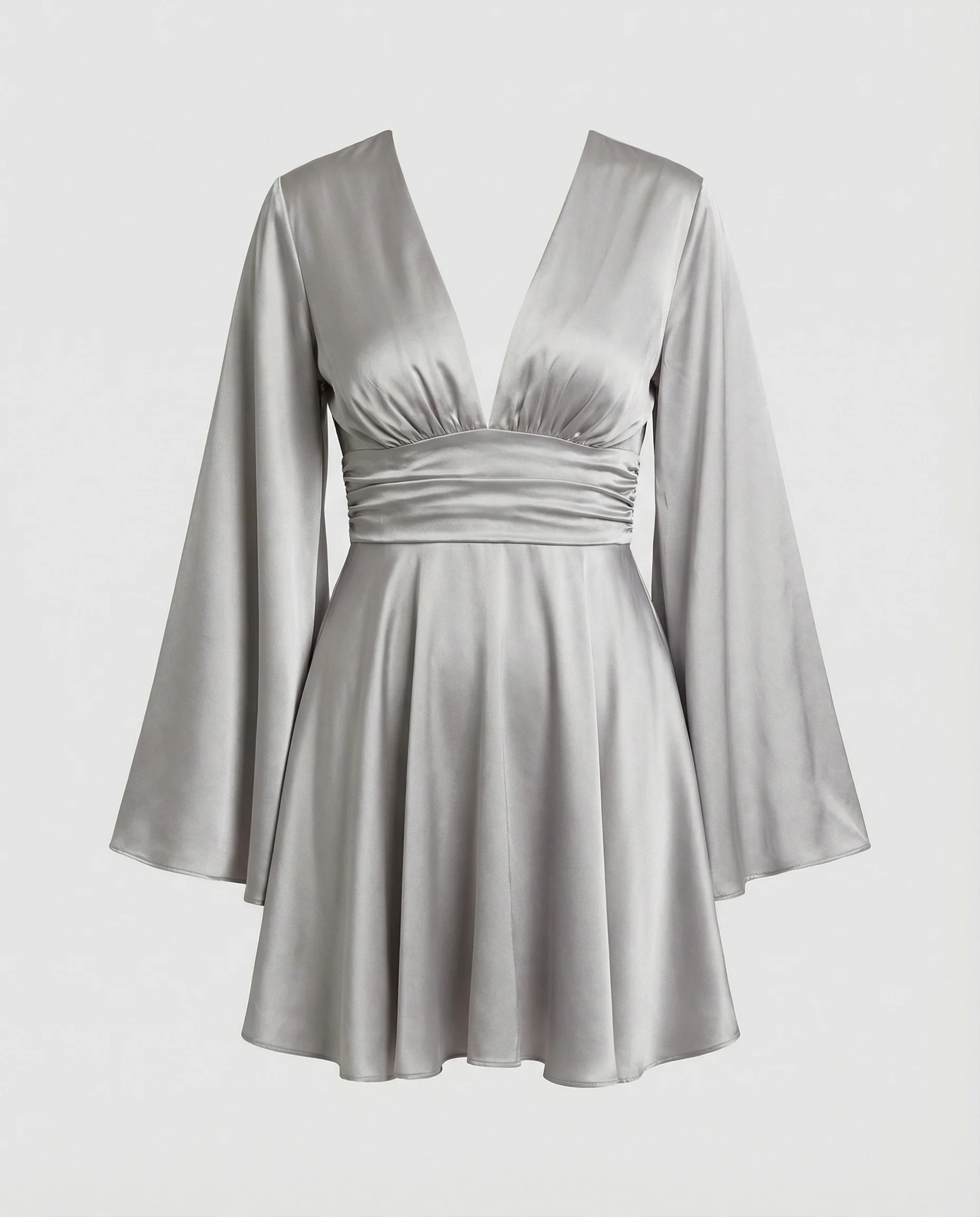 Damen Minikleid A-Linie V-Ausschnitt - Image 5