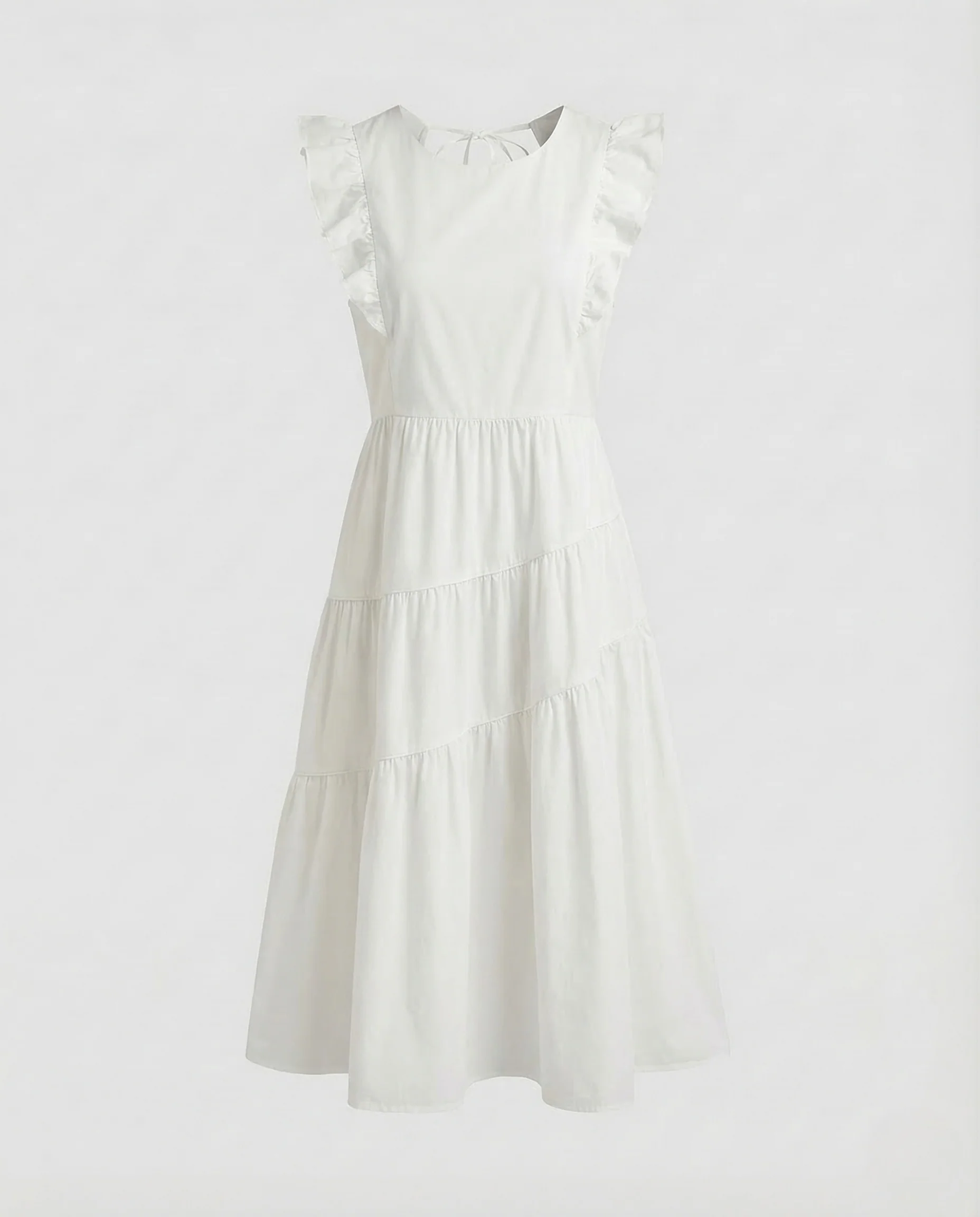 Damen Stufenkleid A Linie Rüschenträger - Image 6