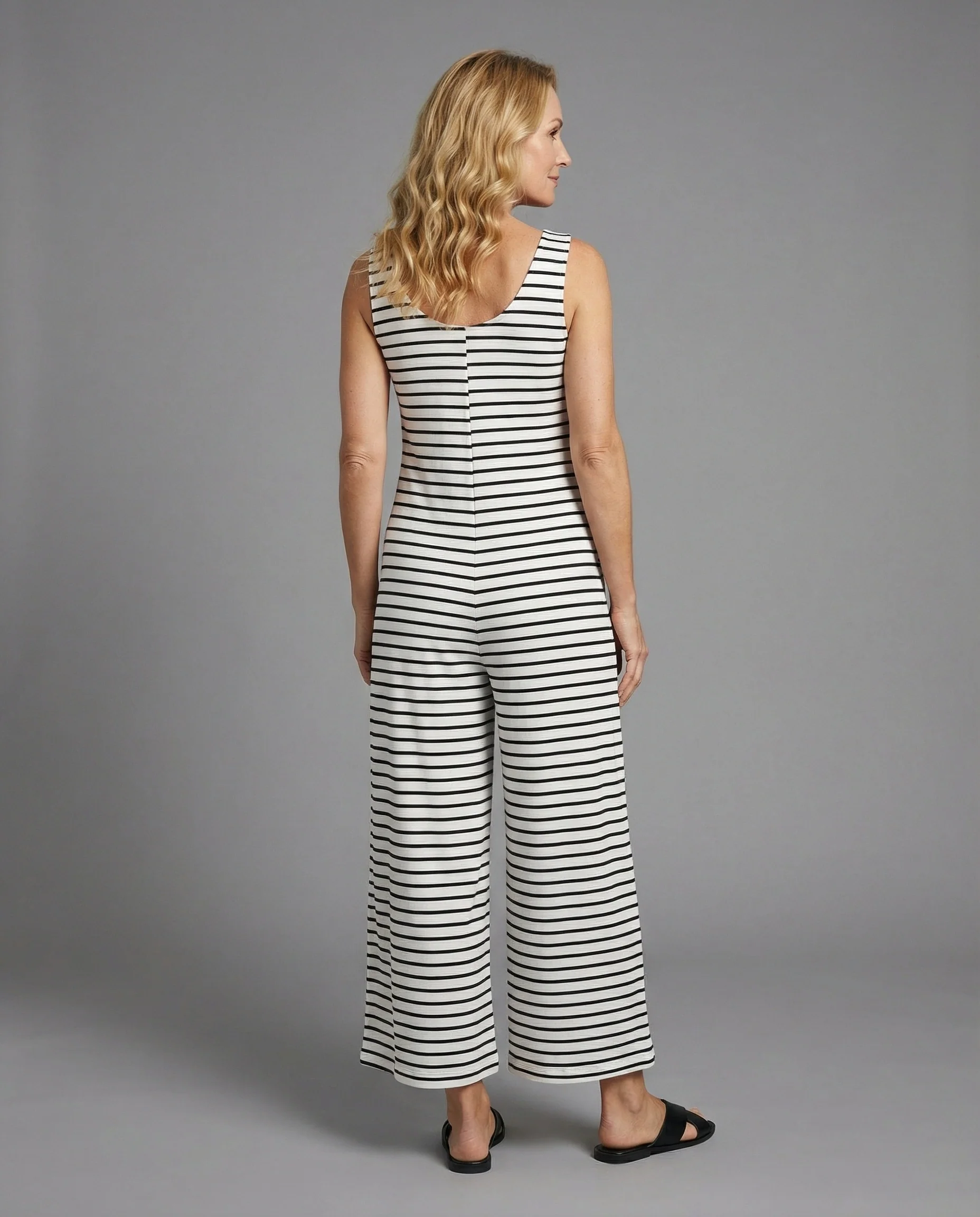 Damen Jumpsuit elegant V-Ausschnitt weit - Image 3