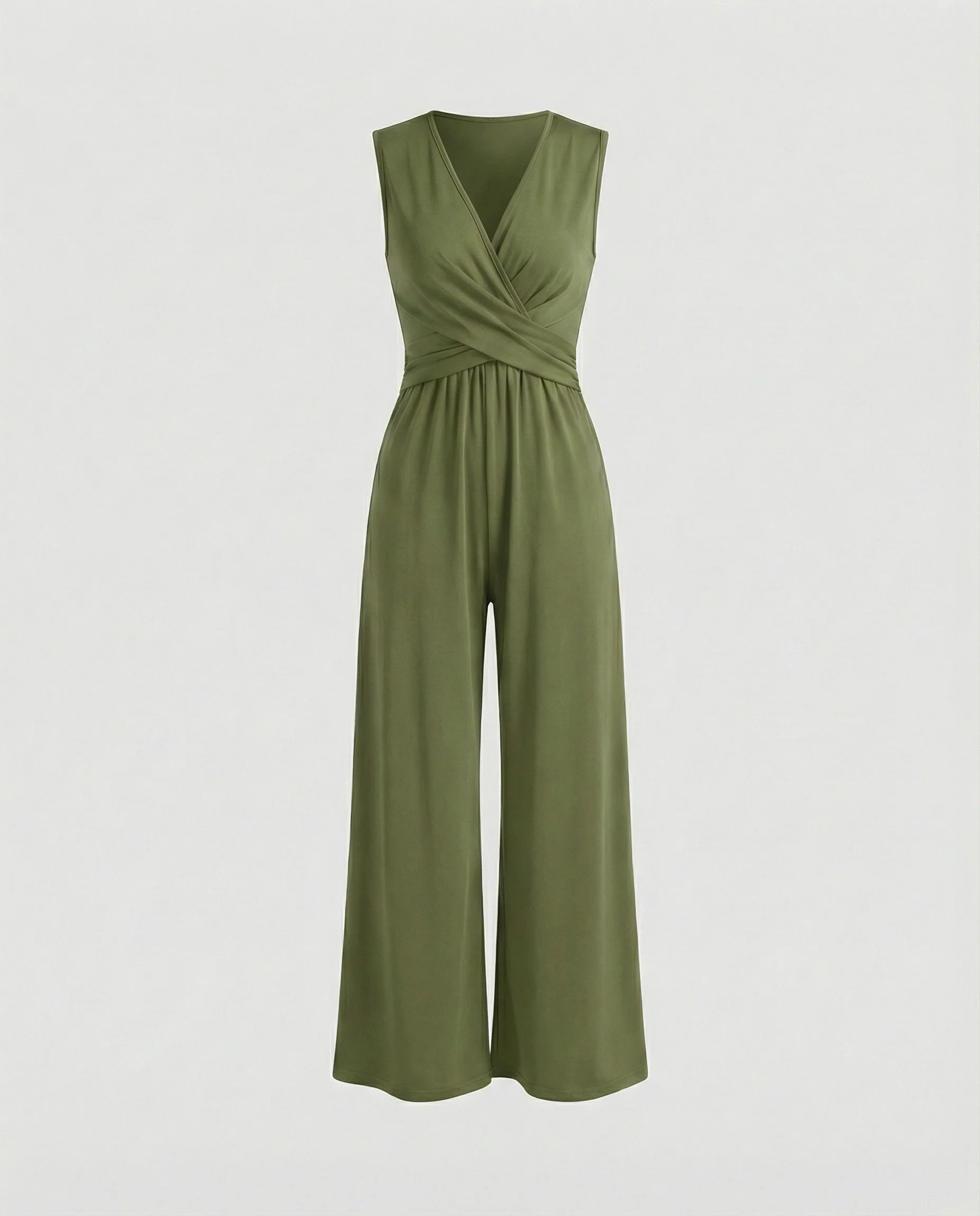 Damen Jumpsuit Palazzo Bein mit Taille - Image 5