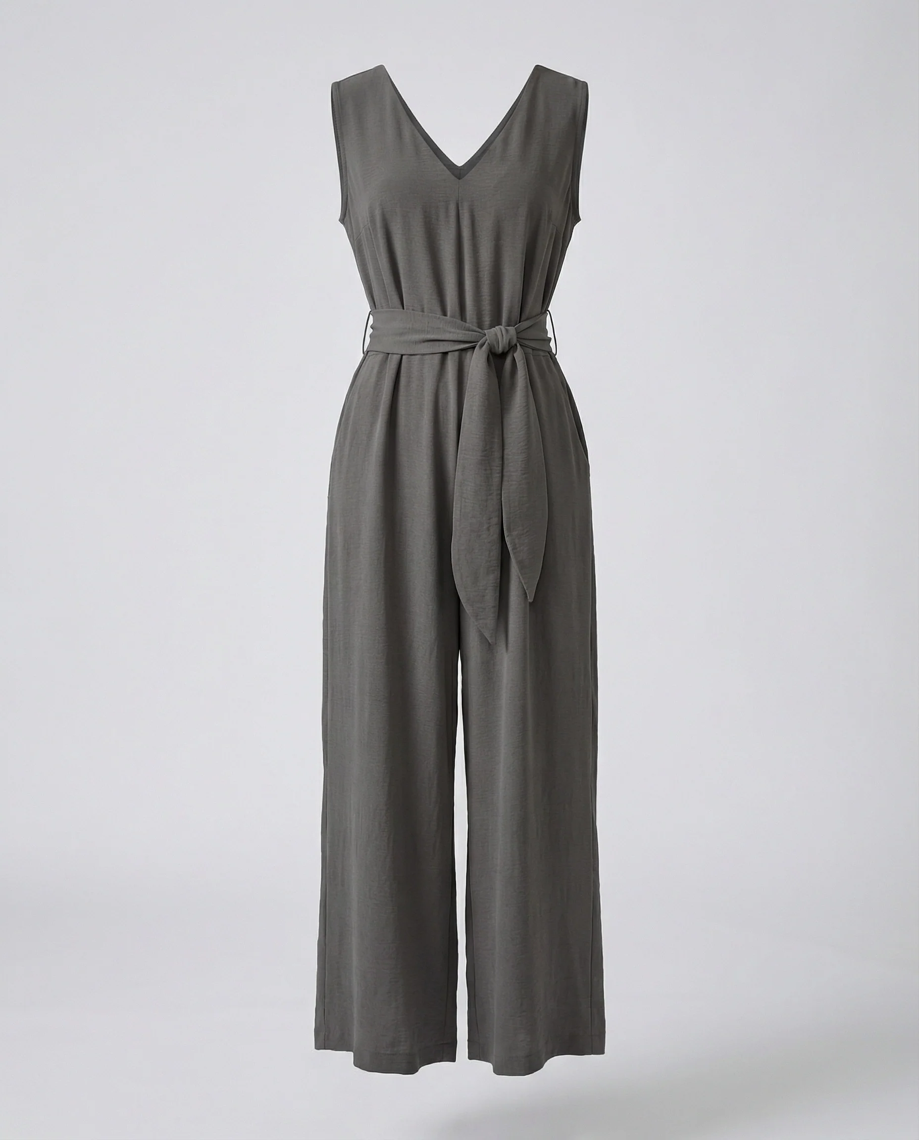 Damen Jumpsuit elegant mit Taillengürtel - Image 4