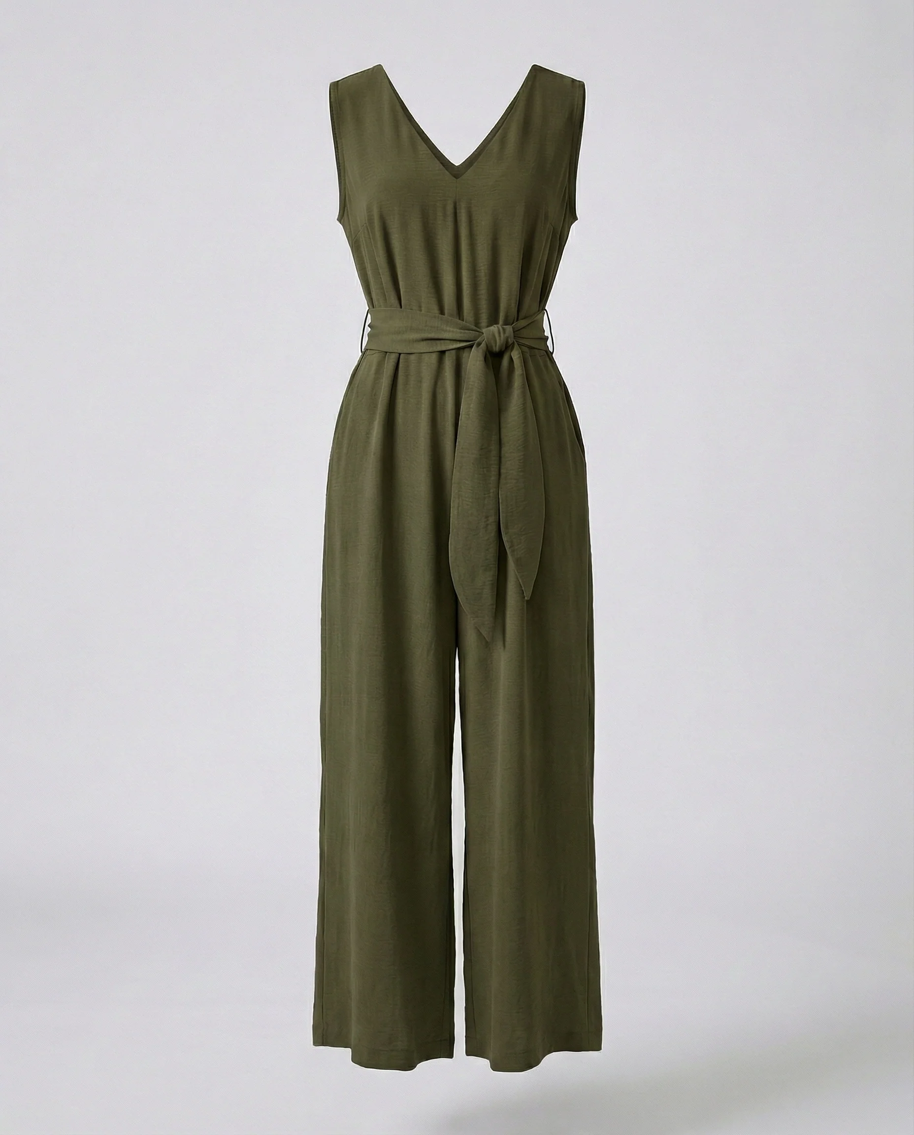 Damen Jumpsuit elegant mit Taillengürtel - Image 6