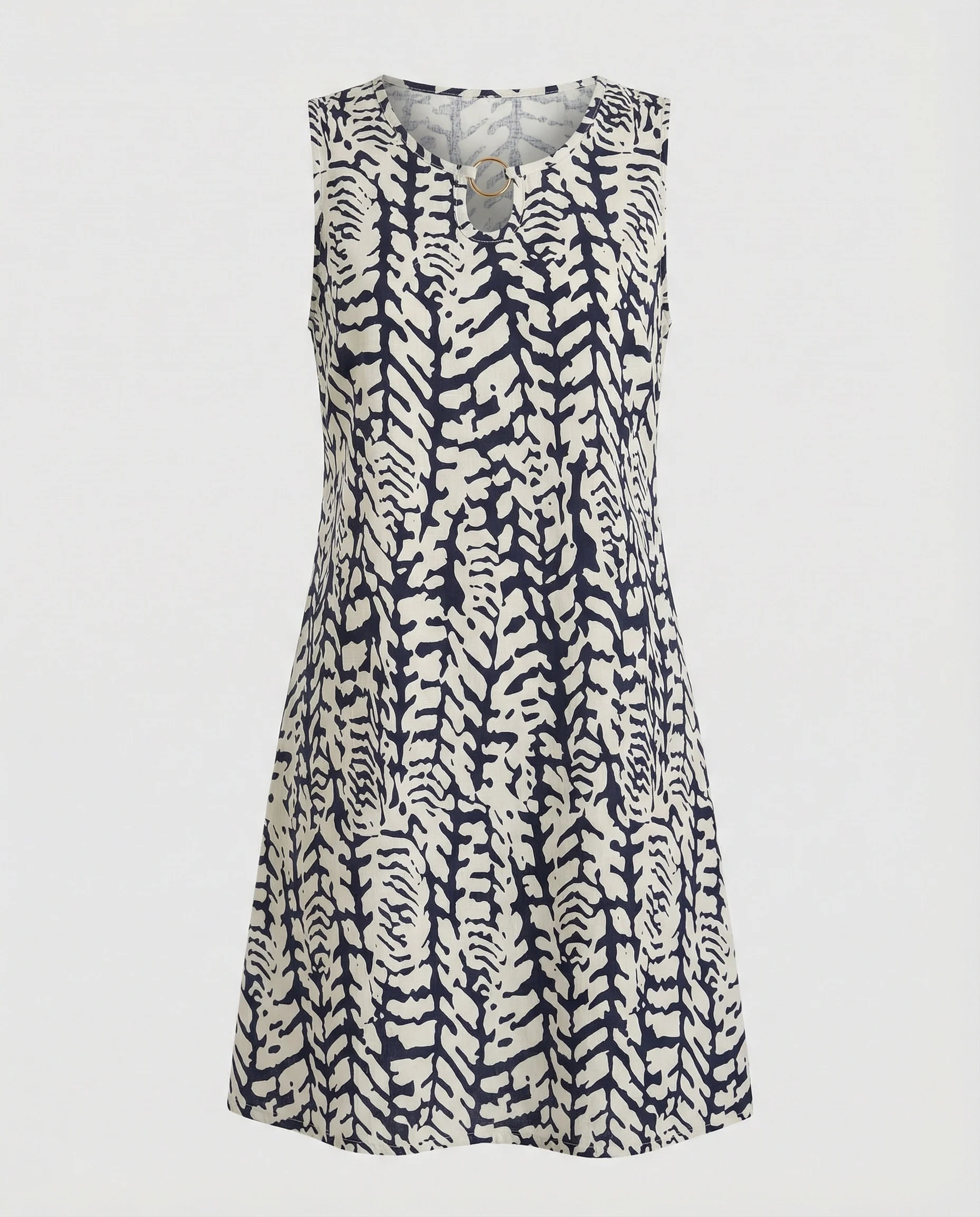 Freizeitkleid Damen Ärmelloses Kurzkleid - Image 5