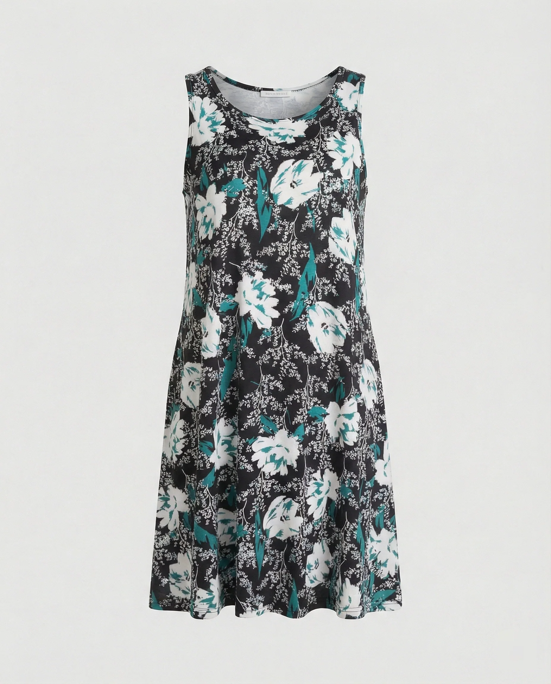 A-Linien Sommerkleid Palmenprint Ärmellos Damen - Image 11