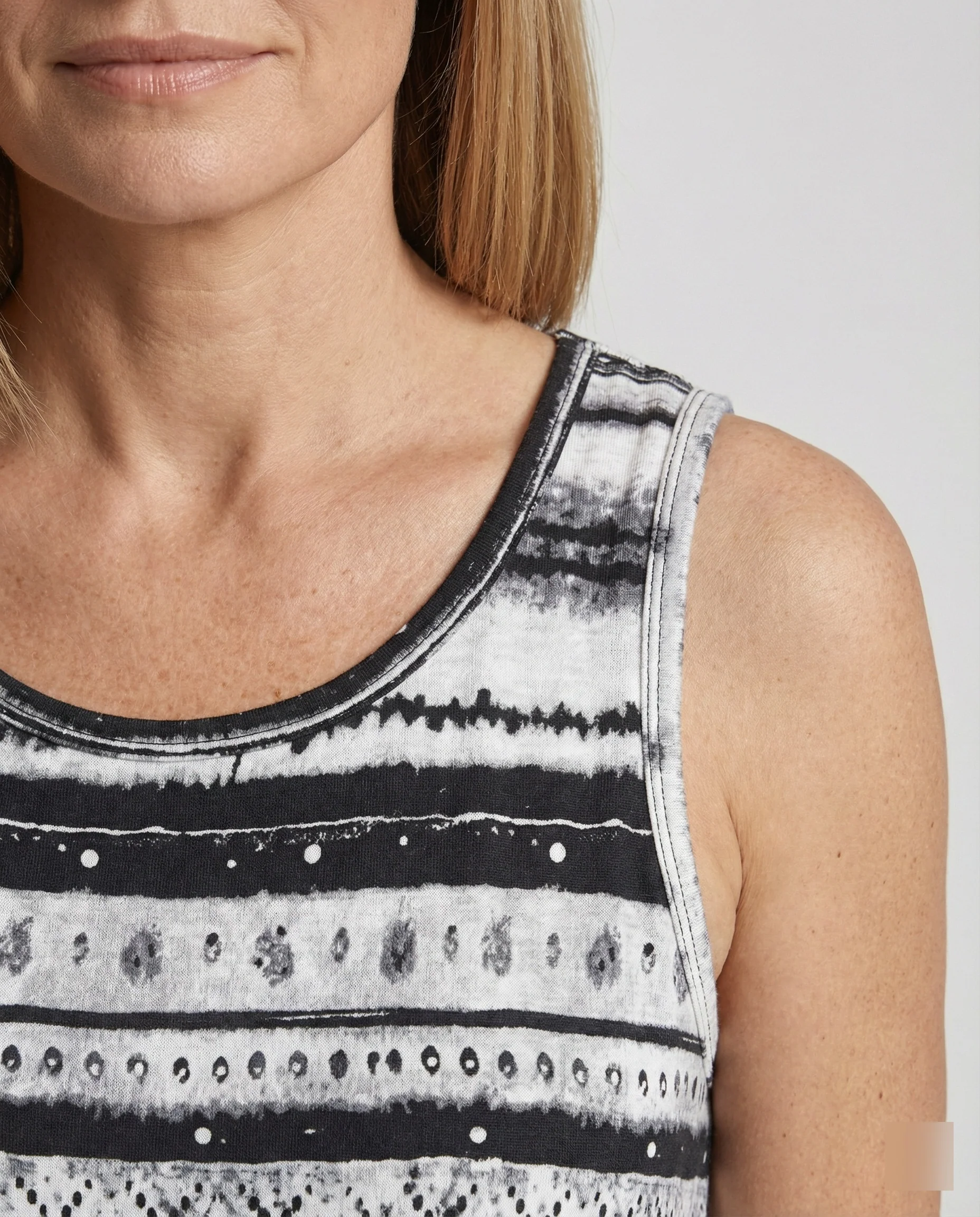 A-Linien Sommerkleid Palmenprint Ärmellos Damen - Image 5