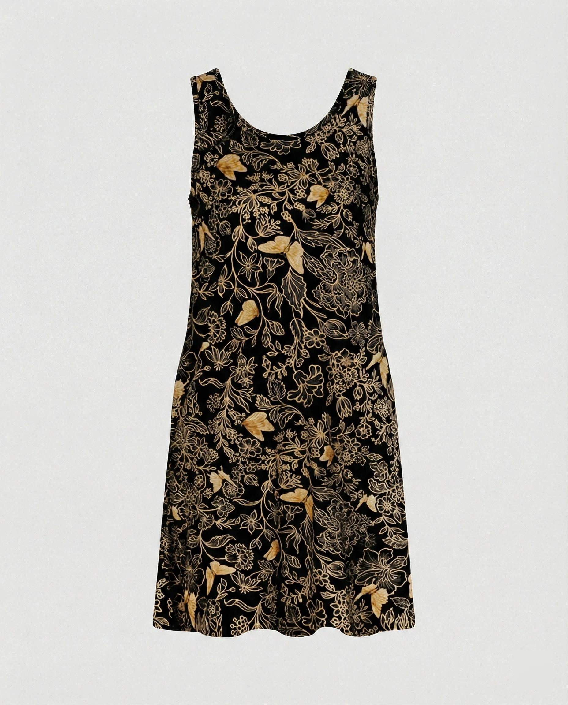A-Linien Sommerkleid Palmenprint Ärmellos Damen - Image 8