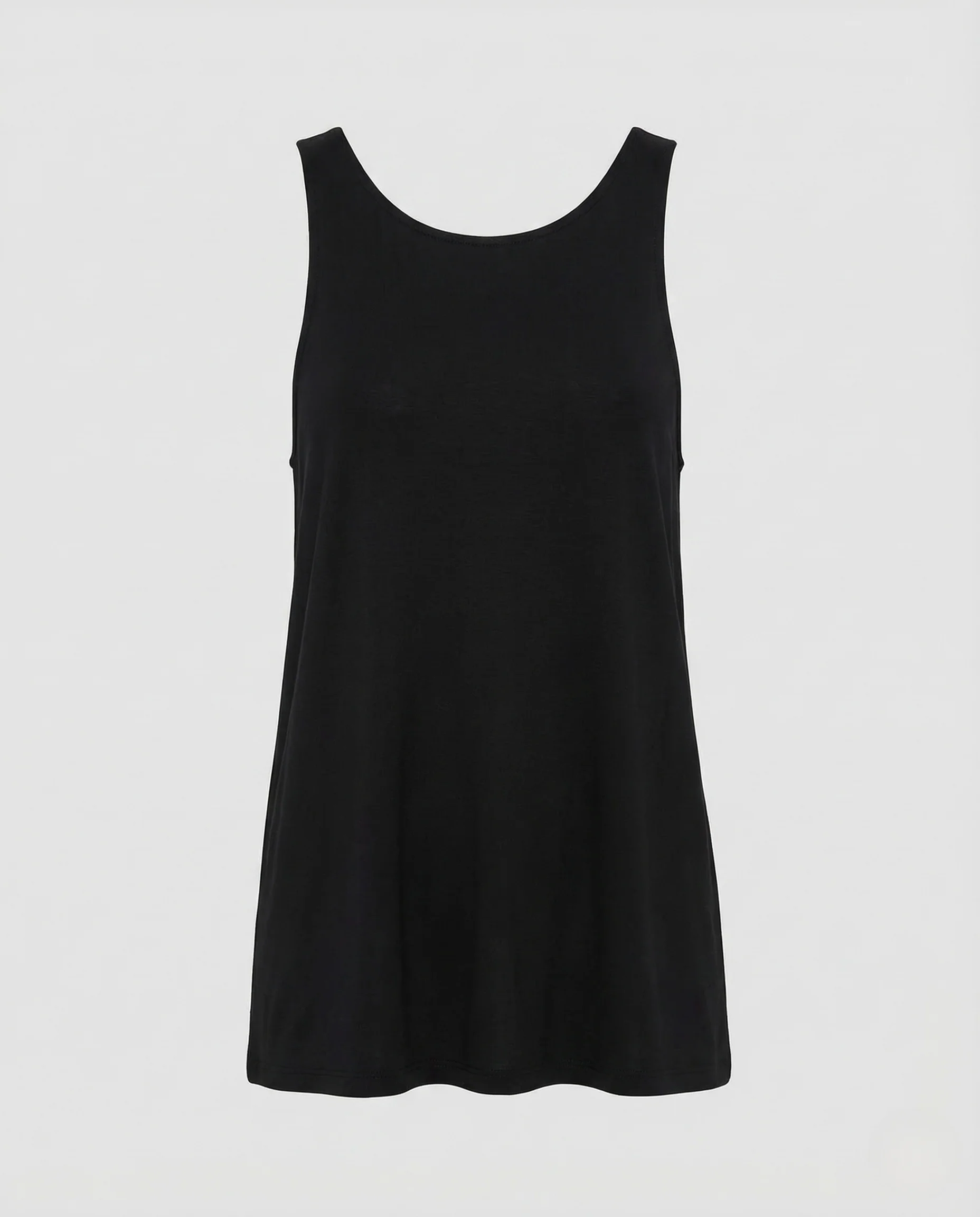 Damen Baumwolljersey Shirt Ärmellos Figurbetont Rundhals - Image 5