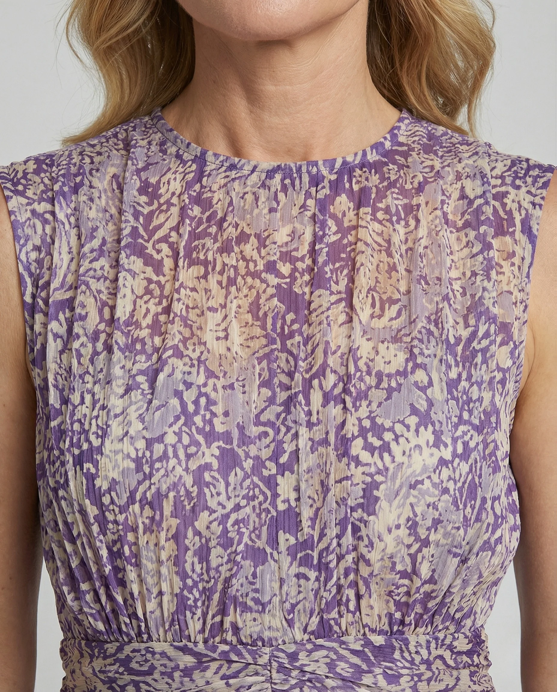 Damen Maxikleid Sommer Chiffon mit Taillenknoten - Image 3