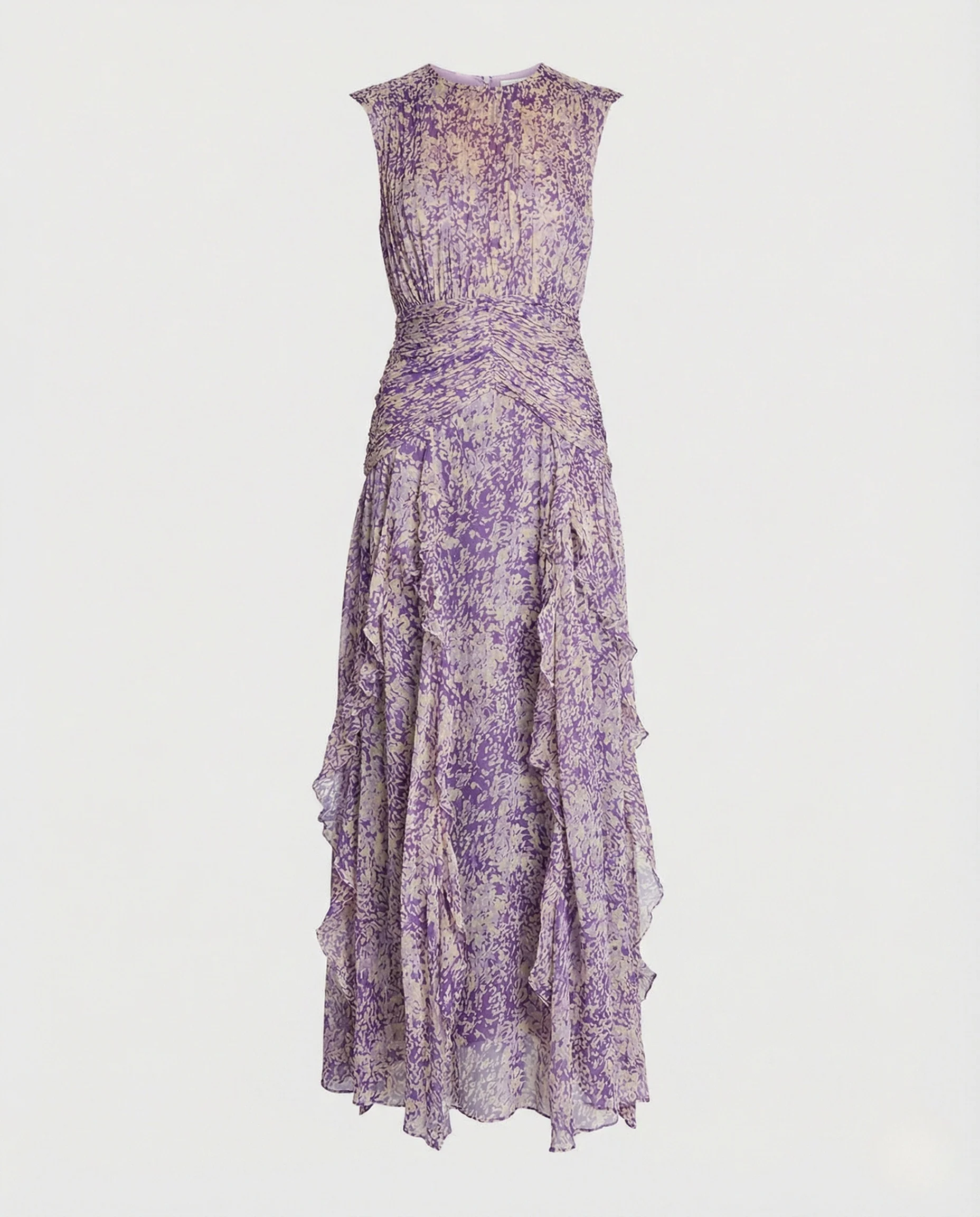Damen Maxikleid Sommer Chiffon mit Taillenknoten - Image 5