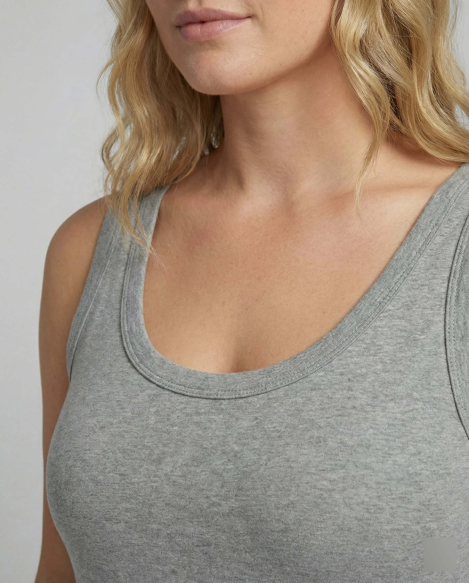 Ärmelloses figurschmeichelndes Maxikleid aus weichem Baumwolljersey mit Rundhalsausschnitt Heidi Mode - Image 5