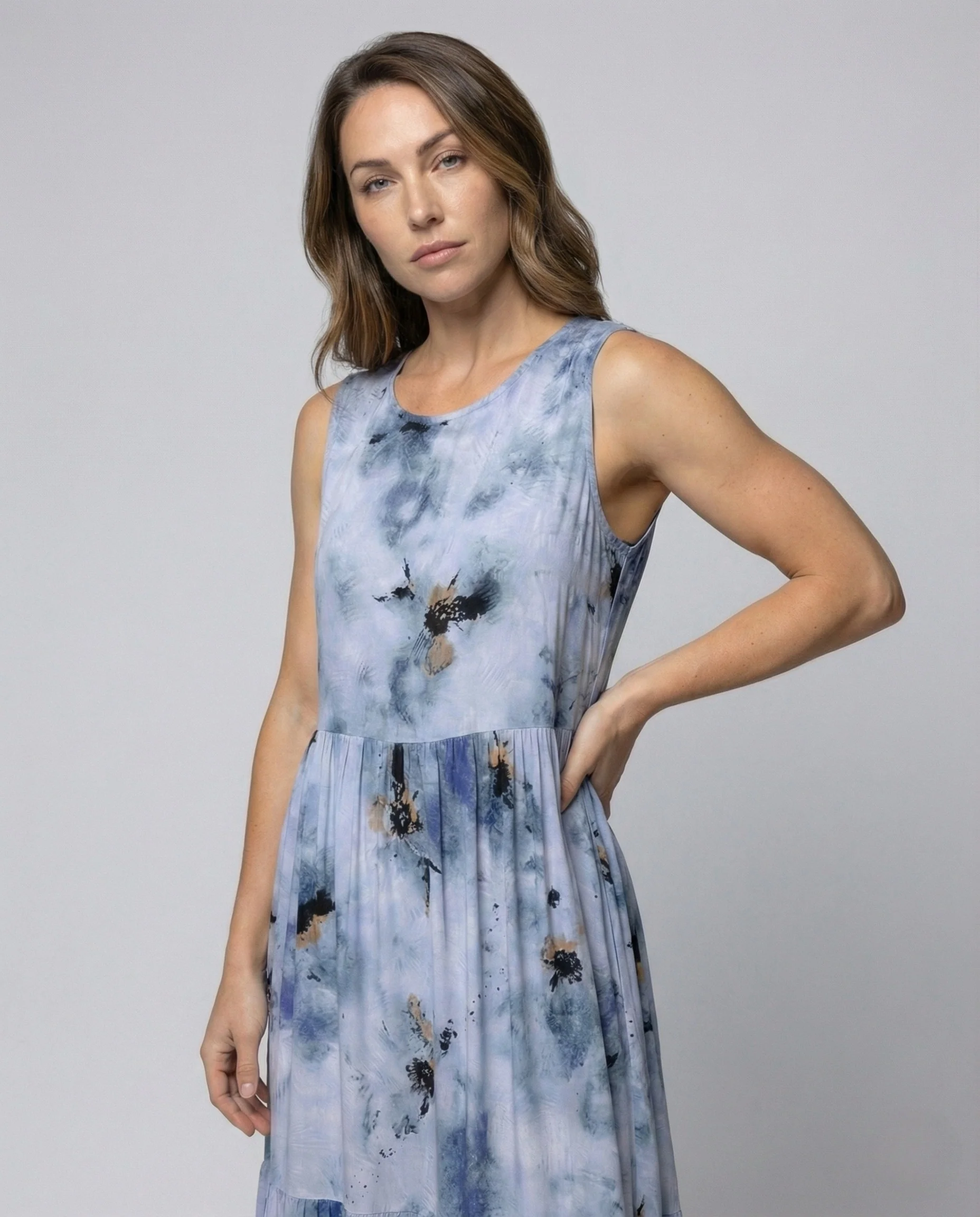 Damen Gestuftes Maxikleid mit Blumenprint - Image 2