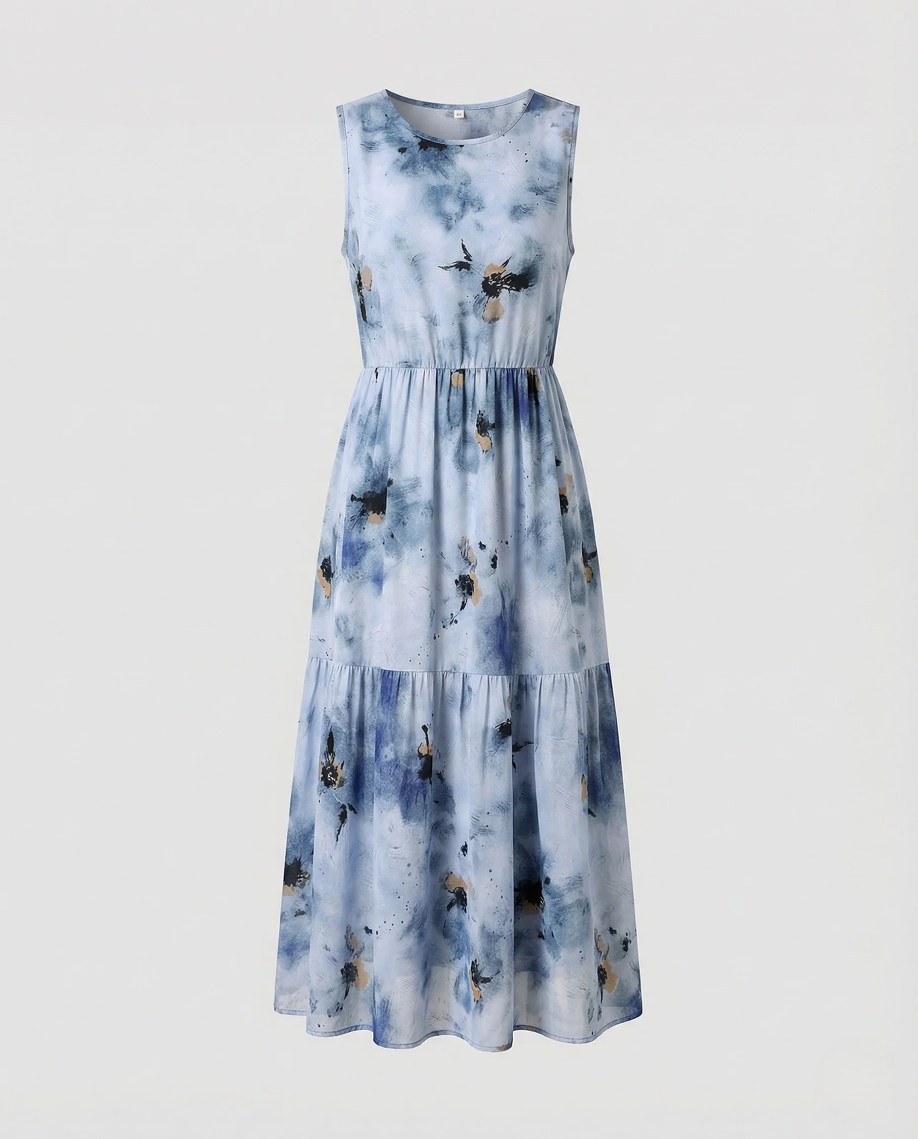 Damen Gestuftes Maxikleid mit Blumenprint - Image 5