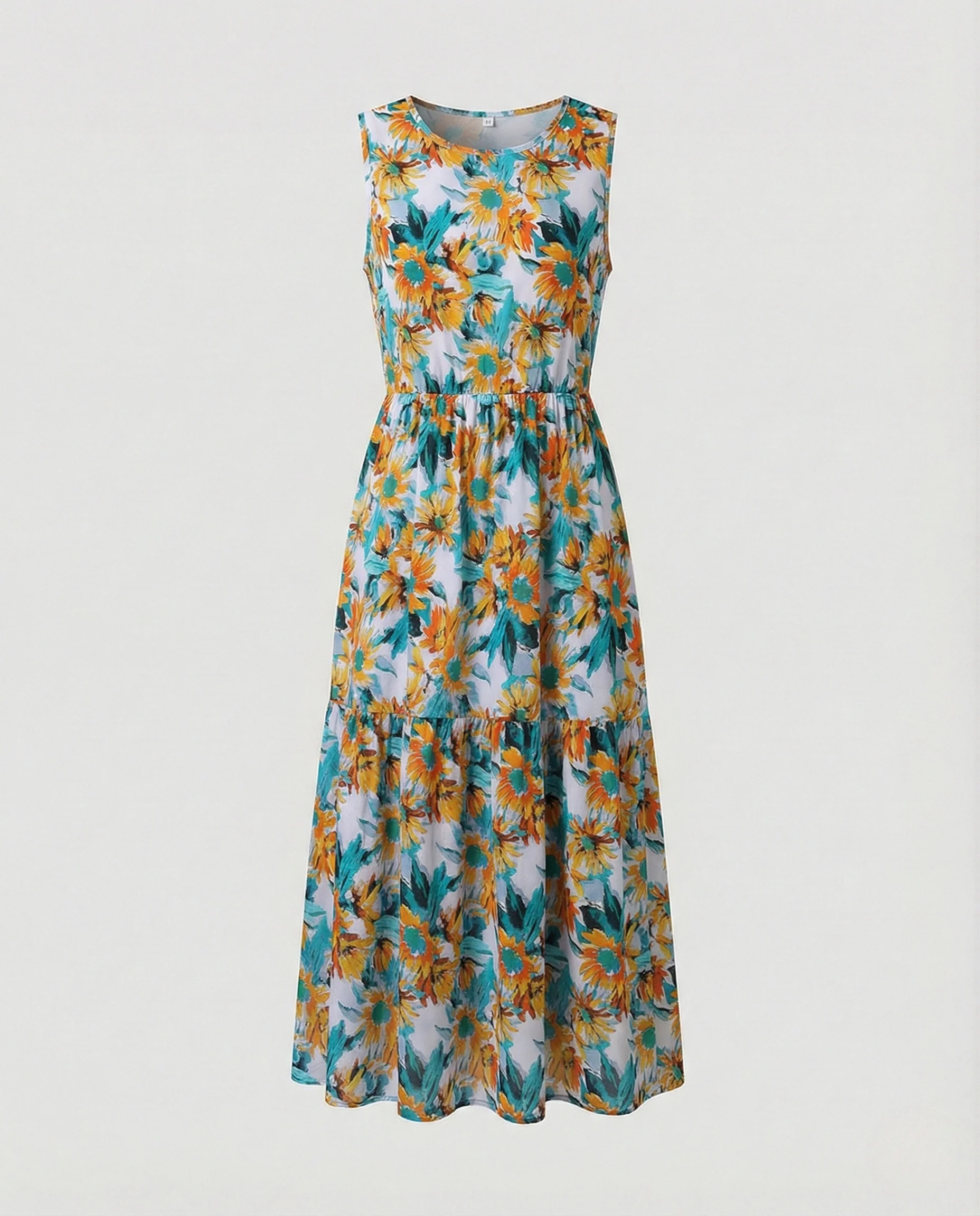 Damen Gestuftes Maxikleid mit Blumenprint - Image 8