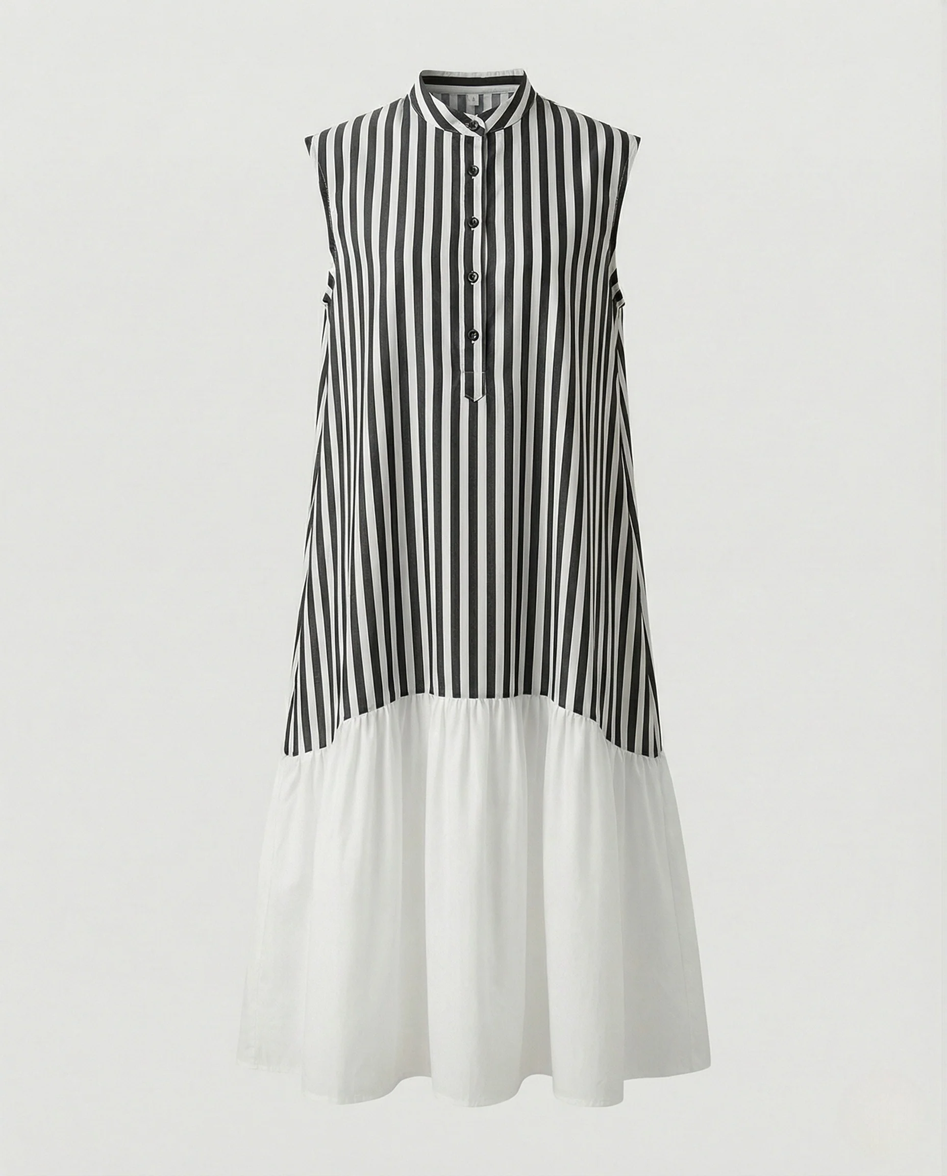 Damen Ärmelloses Hemdkleid mit Streifenoptik - Image 6