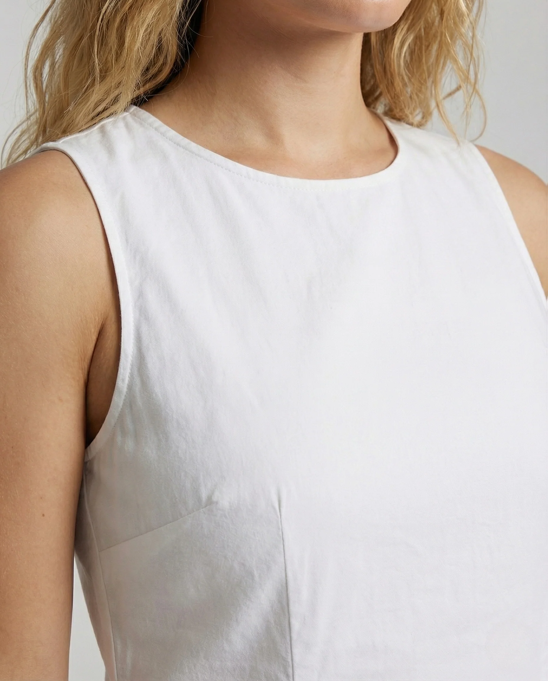 Damen Leinen Baumwolle Maxikleid mit Taschen - Image 3