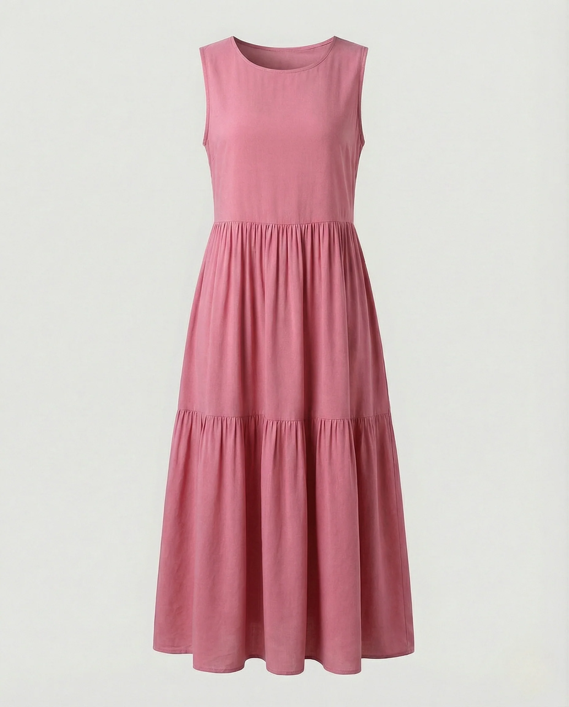 Damen Ärmelloses Maxi Stufenkleid mit Print - Image 10