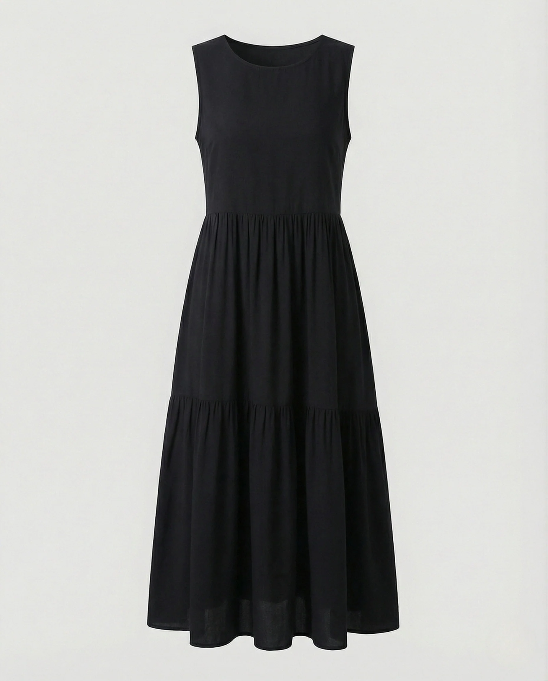 Damen Ärmelloses Maxi Stufenkleid mit Print - Image 14