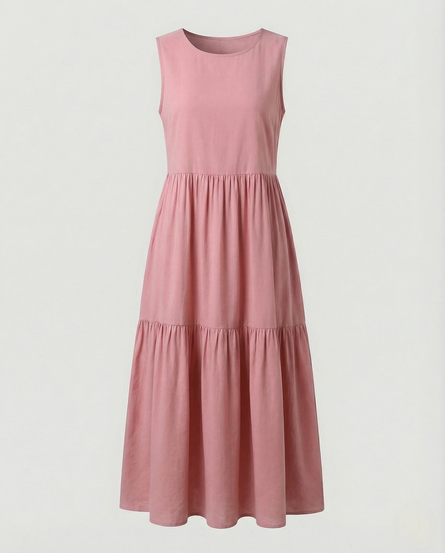 Damen Ärmelloses Maxi Stufenkleid mit Print - Image 8
