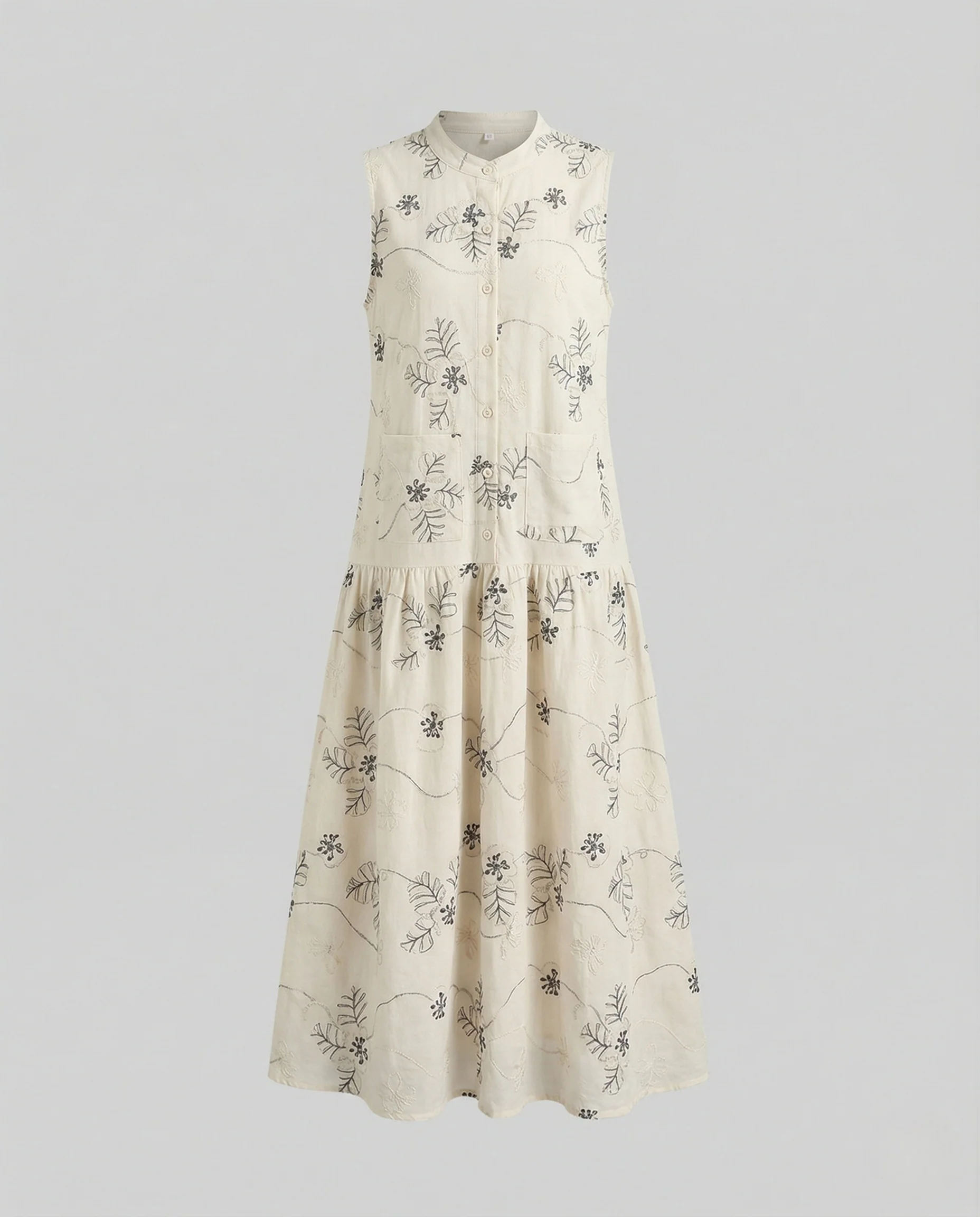 Damen Stufen Maxikleid mit floralem Print - Image 4