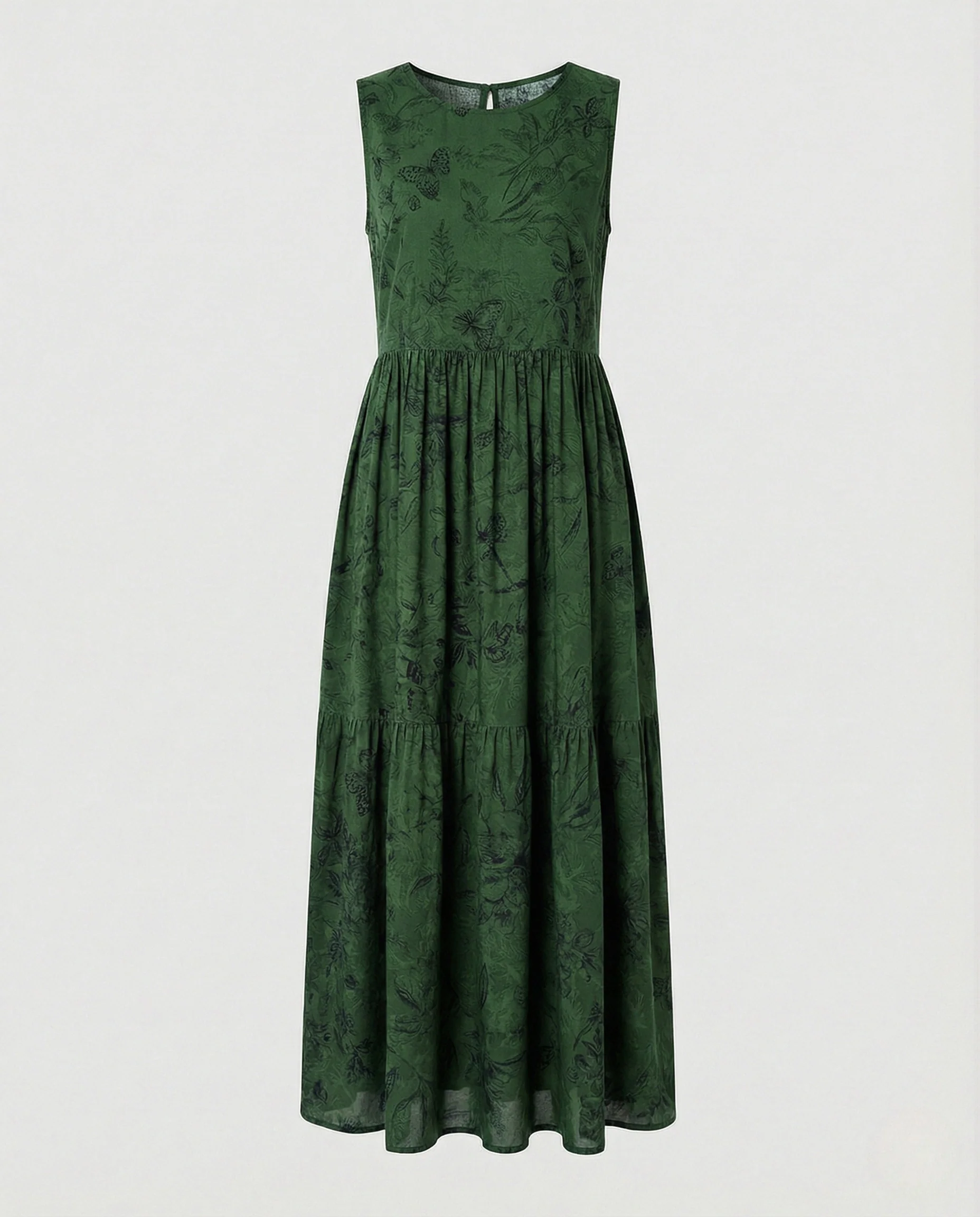 Damen Ärmelloses Maxikleid mit Schmetterlingsprint - Image 10