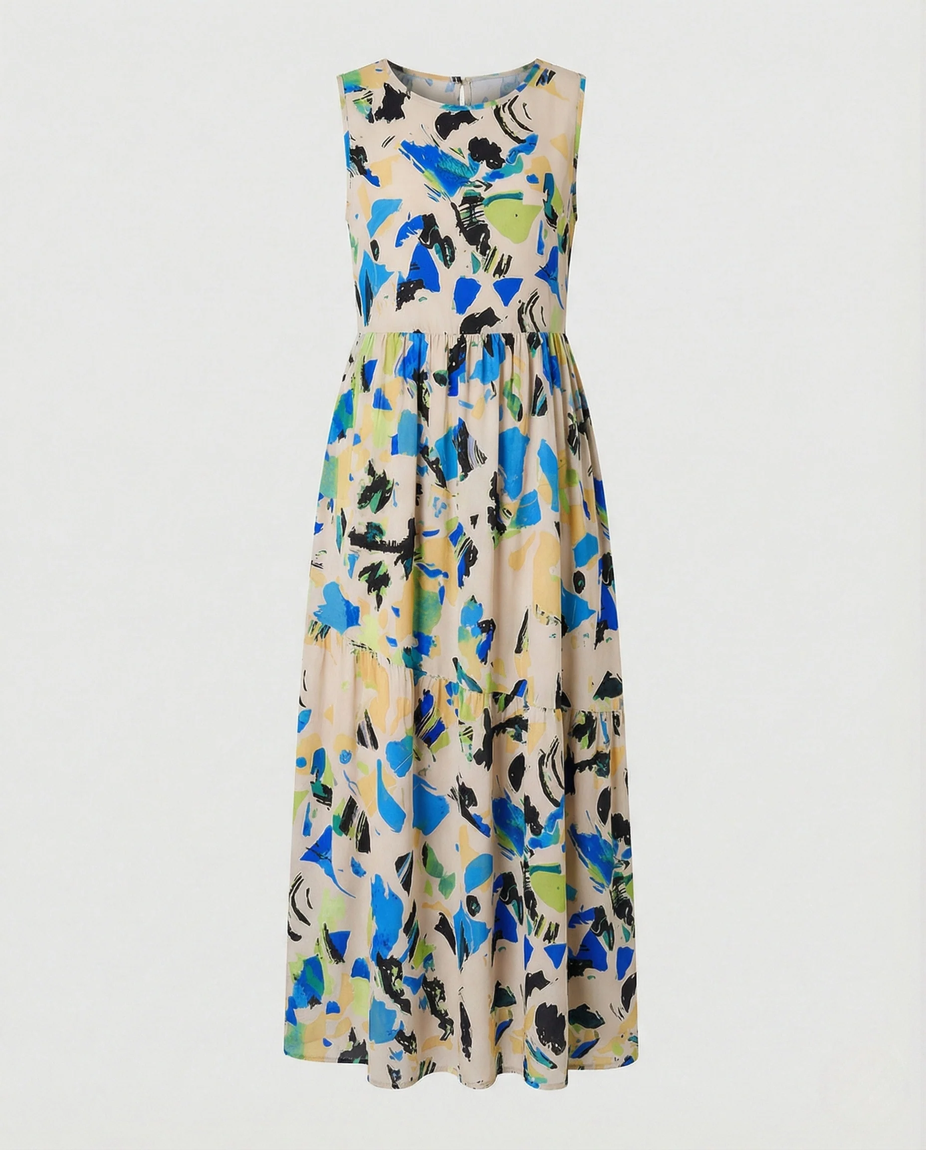 Damen Ärmelloses Maxikleid mit Schmetterlingsprint - Image 7