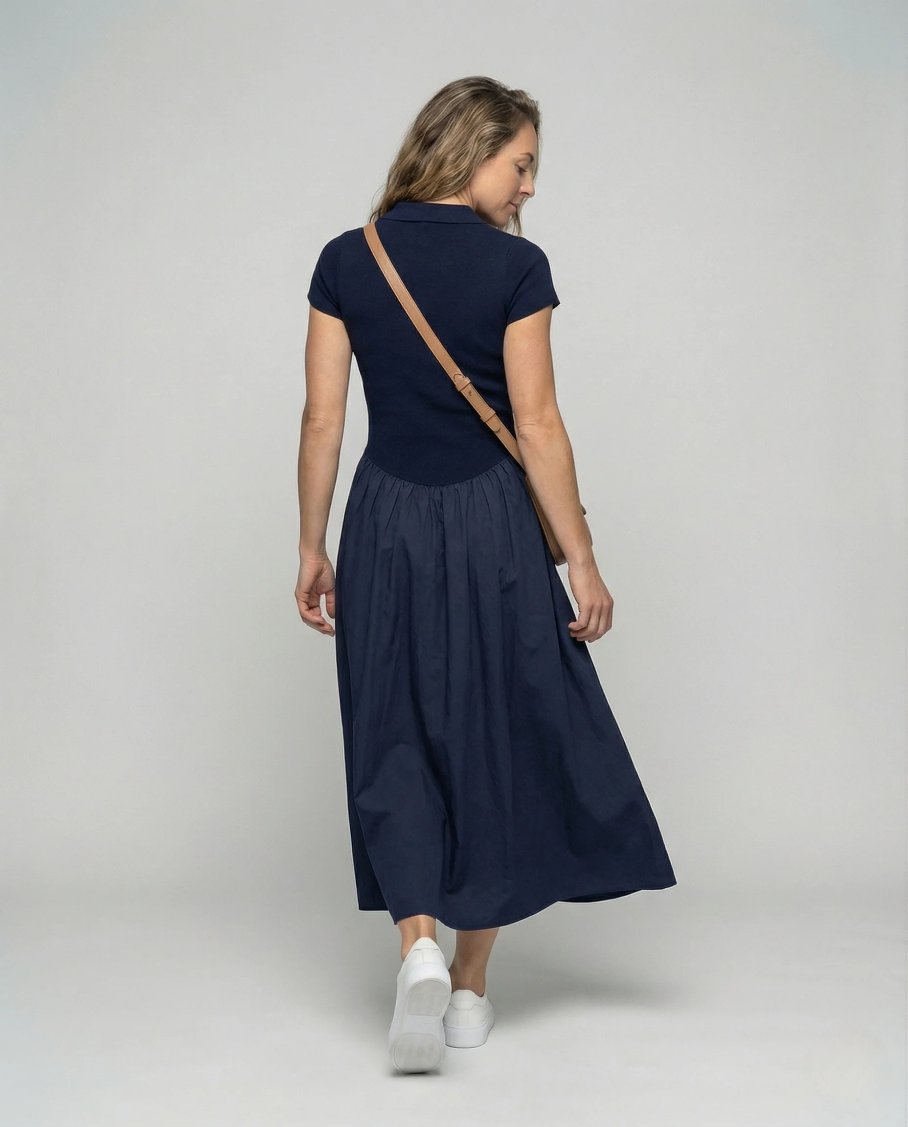 Damen Ärmelloses Maxikleid mit Polokragen - Image 2