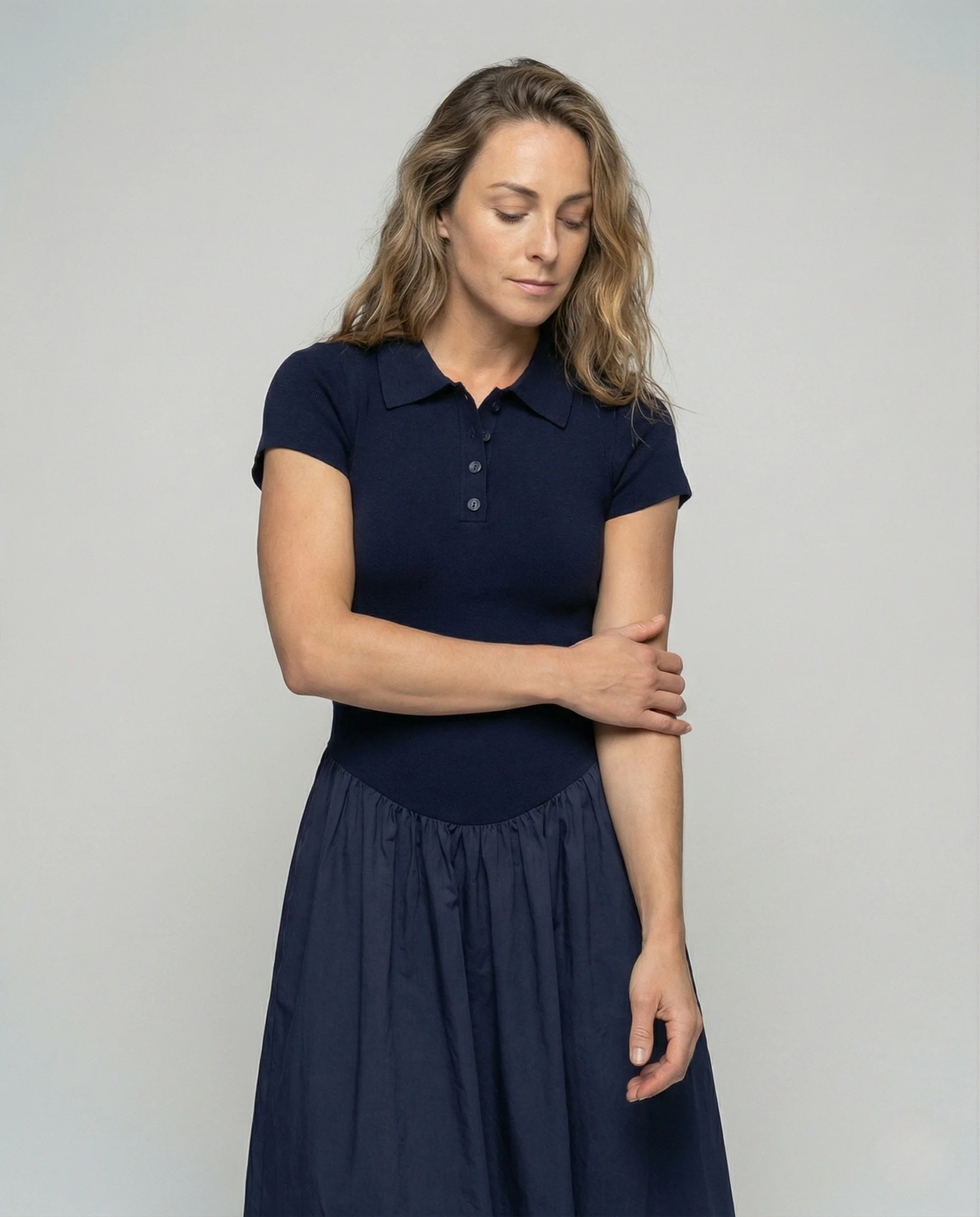 Damen Ärmelloses Maxikleid mit Polokragen - Image 3