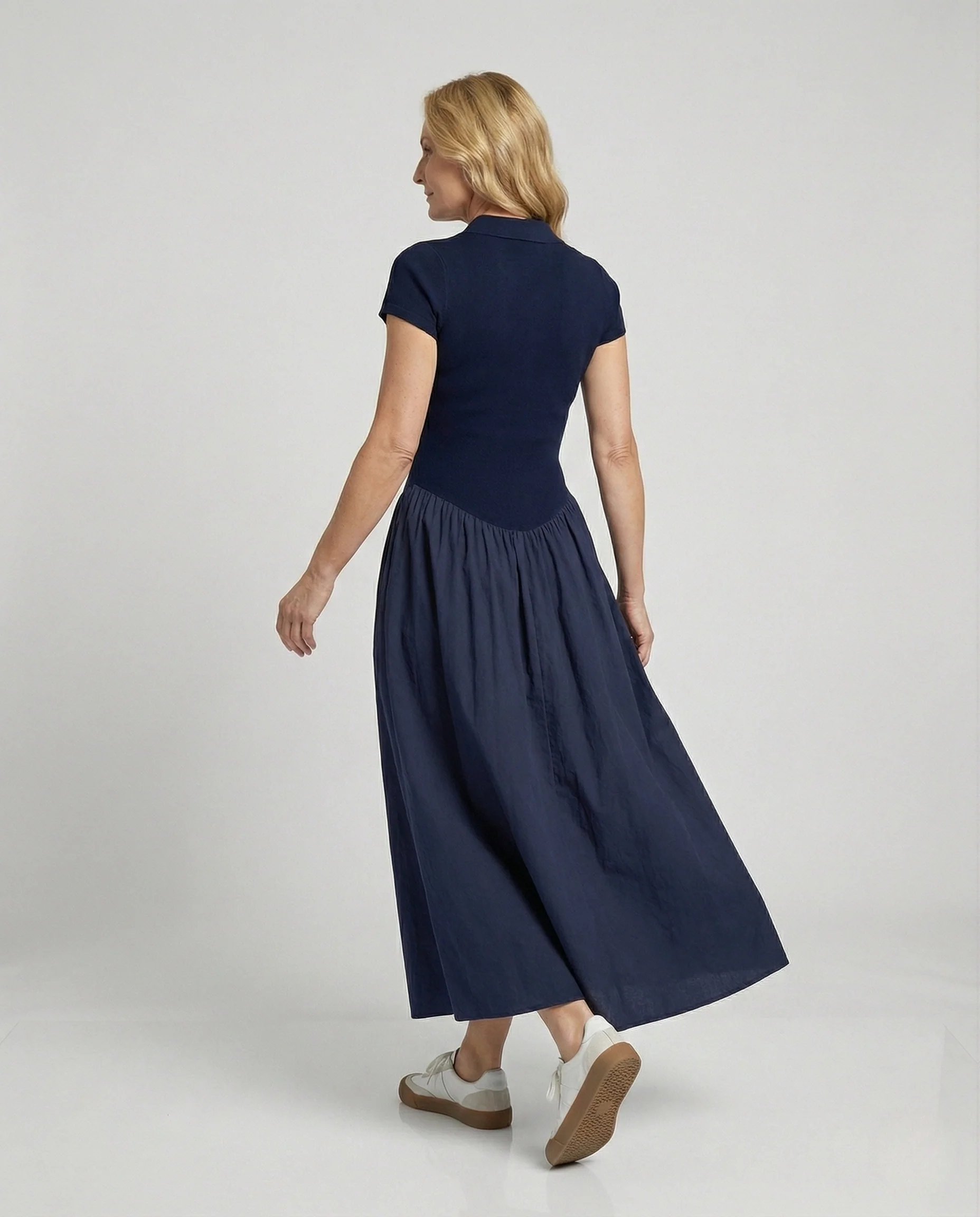 Maxikleid Ärmellos Mit Polokragen Damen - Image 2