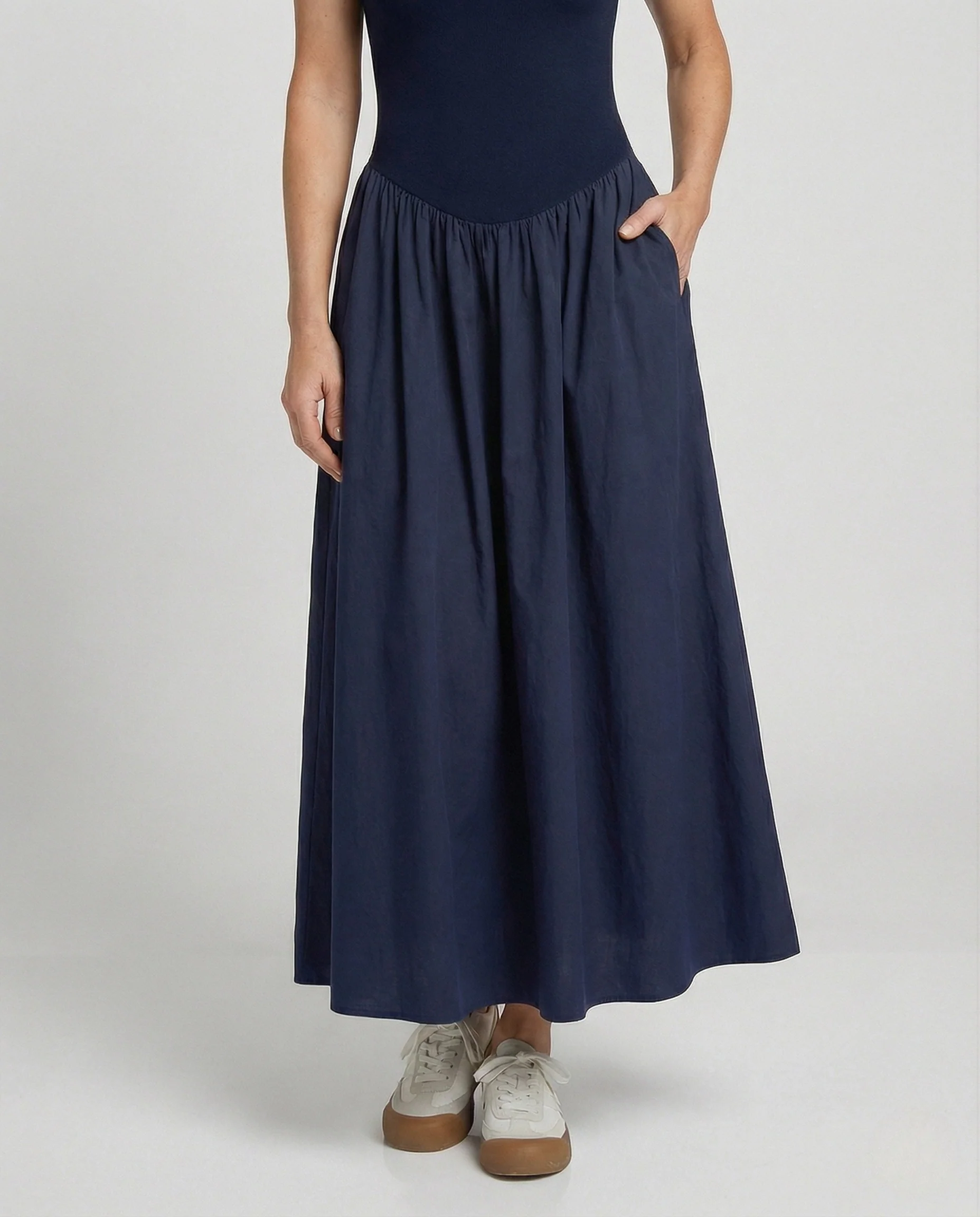 Maxikleid Ärmellos Mit Polokragen Damen - Image 3