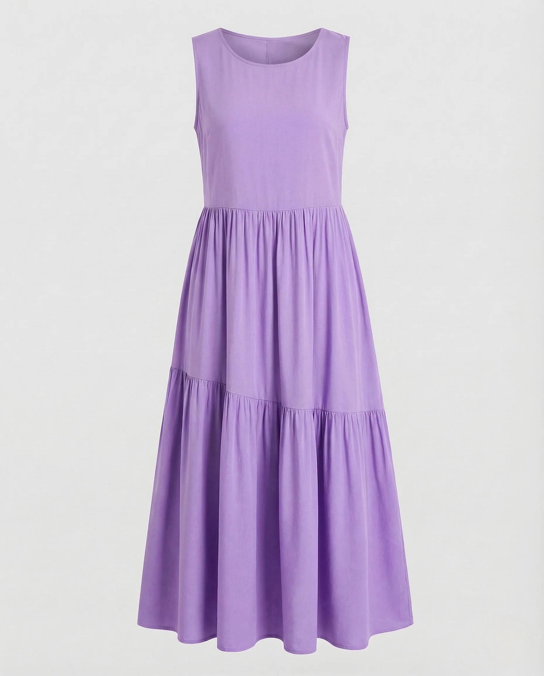 Damen Maxikleid Stufenrock Print - Image 12