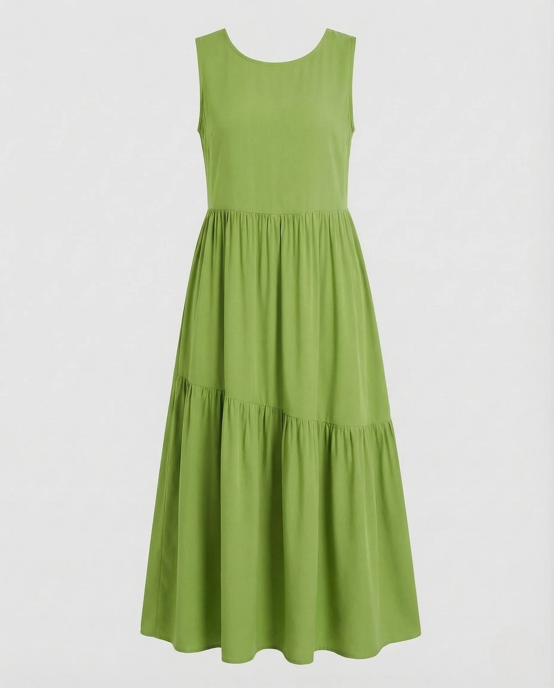 Damen Maxikleid Stufenrock Print - Image 13