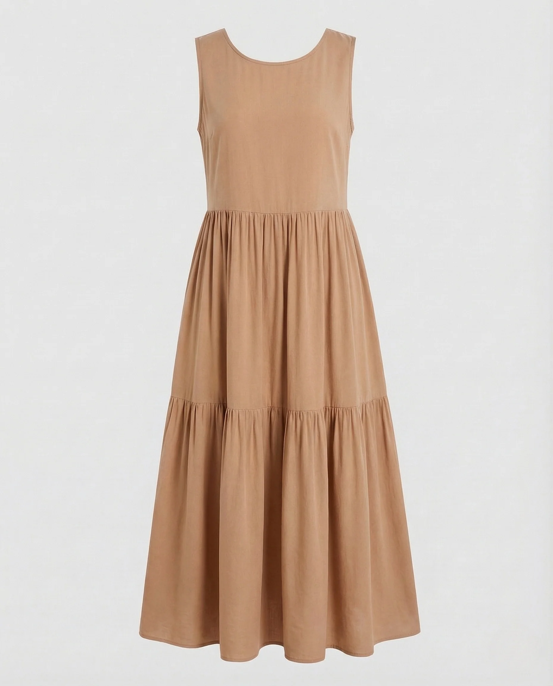 Damen Maxikleid Stufenrock Print - Image 14